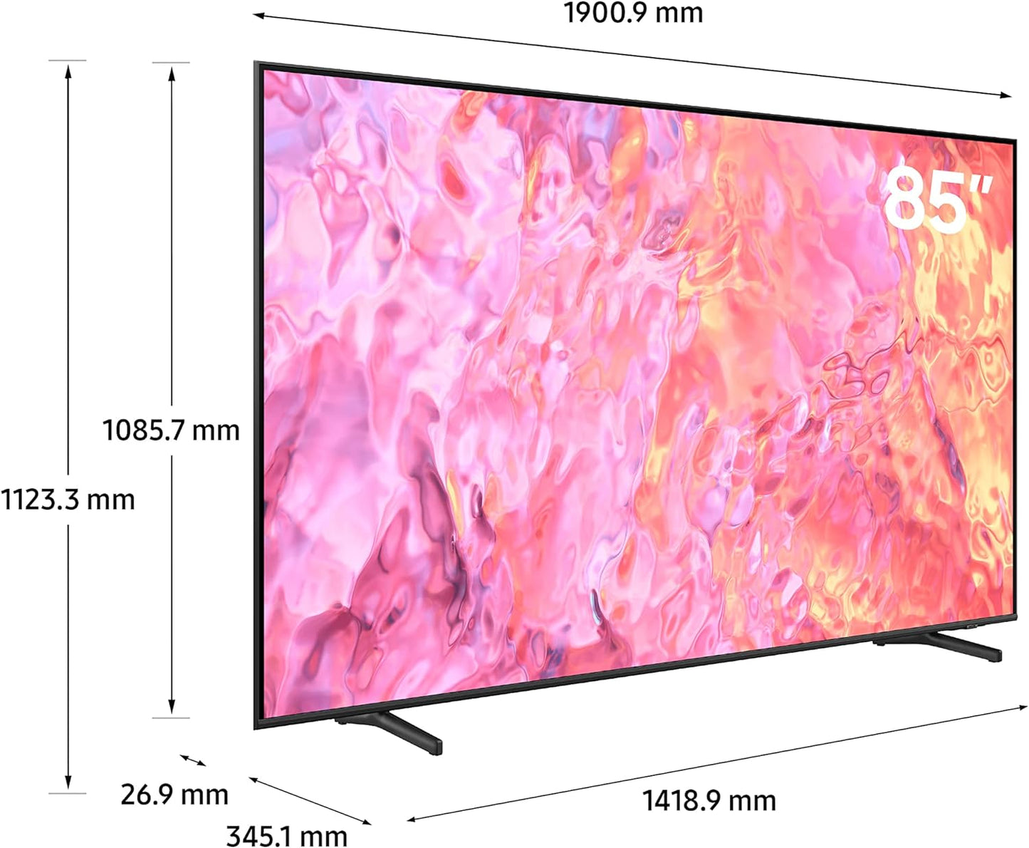Samsung 65 Inch TV Crystal UHD 4K Crystal Processor 4K Airslim Dynamic Crystal Color - UA65CU8000UXZN (2023 Model)