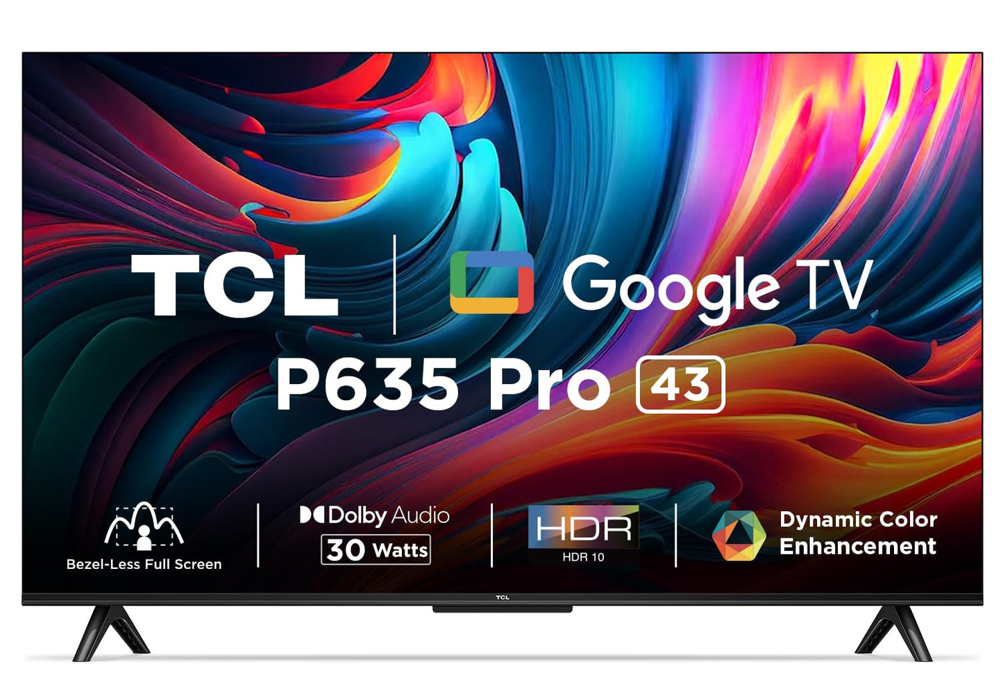 TCL 164 cm (65 inches) Bezel-Less Series 4K Ultra HD Smart LED Google TV 65P635 (Black)