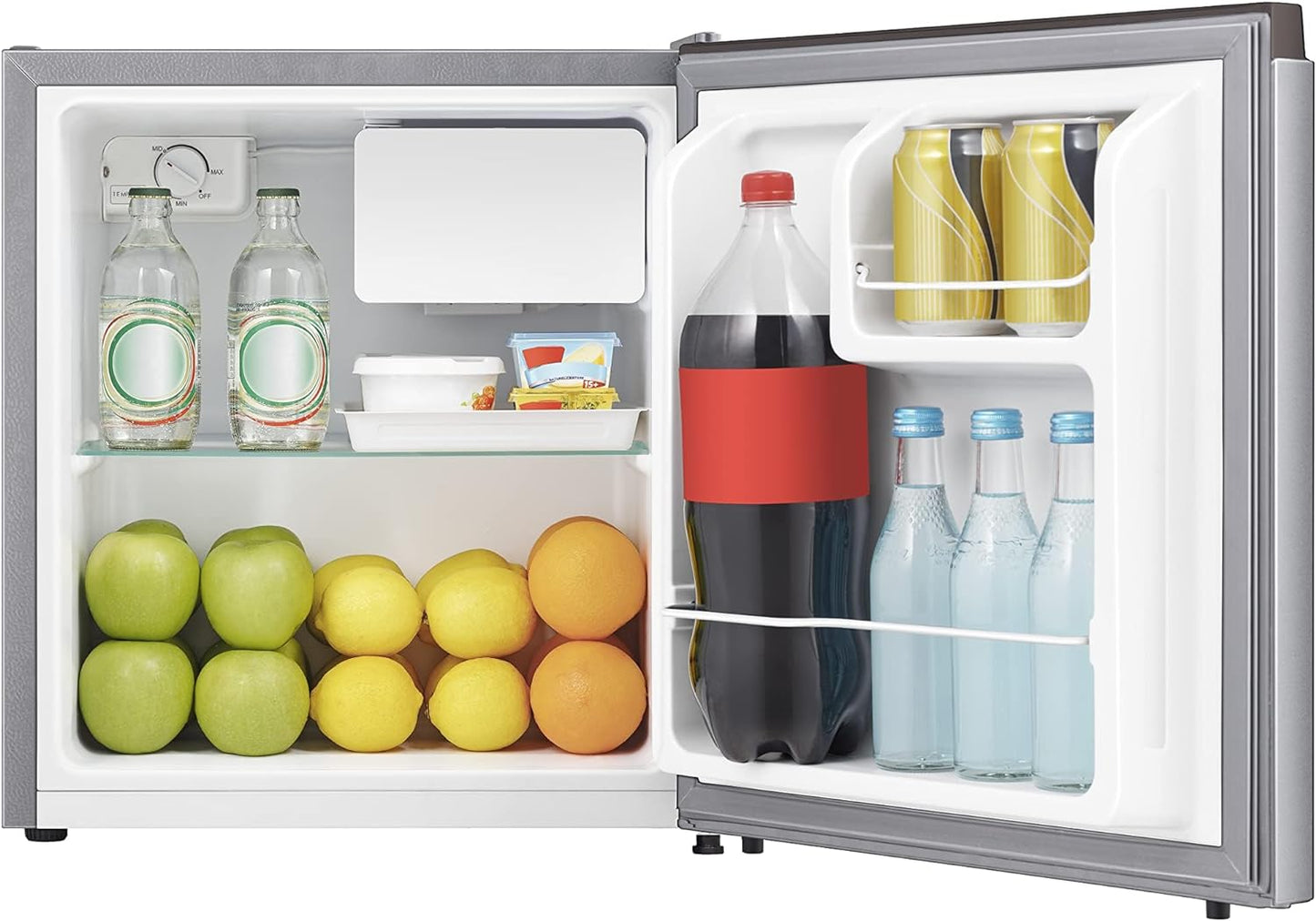 Hisense 42 Liter Compact Single Door Refrigerator, Silver - RR60DAGS0