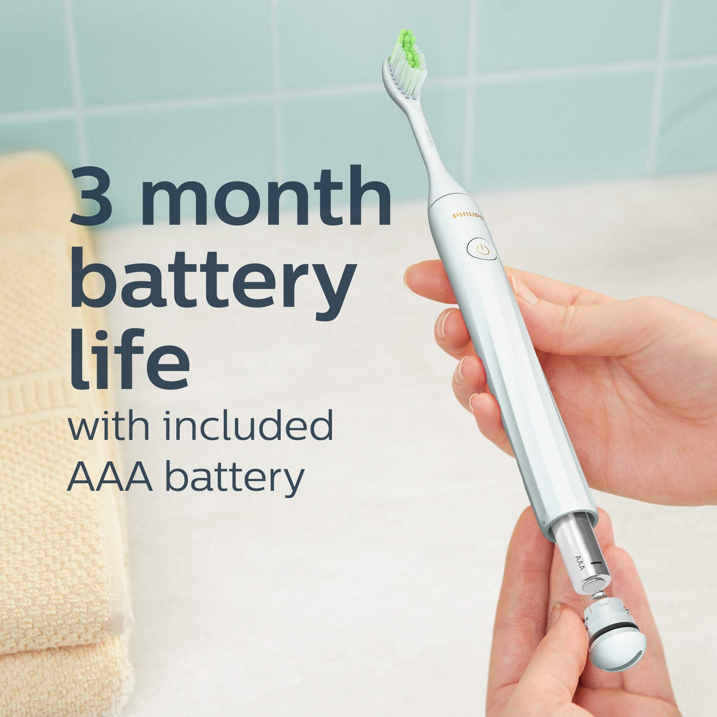 Philips One by Sonicare Battery Toothbrush, Mango Yellow, HY1100/02
