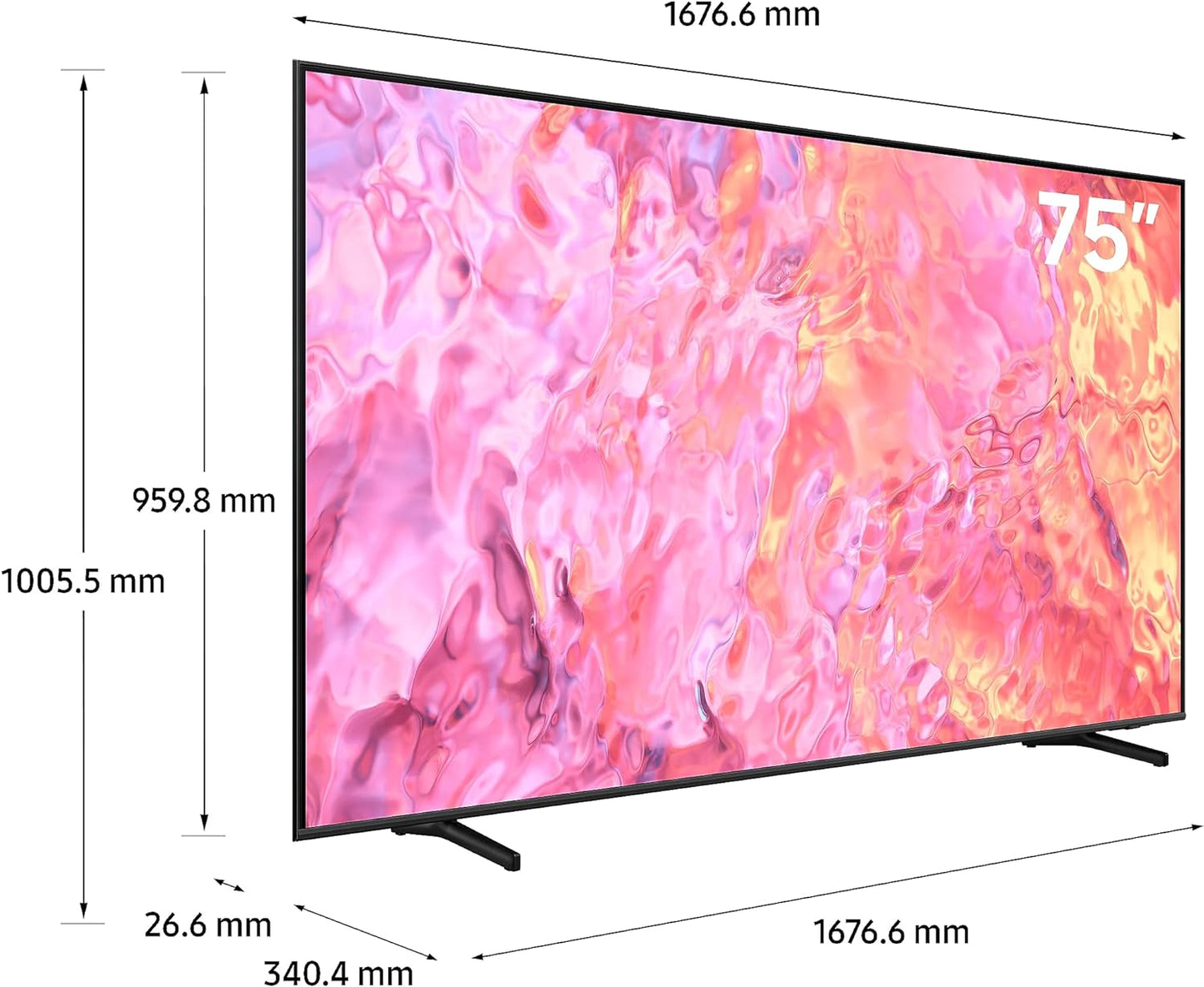 Samsung 65 Inch TV Crystal UHD 4K Crystal Processor 4K Airslim Dynamic Crystal Color - UA65CU8000UXZN (2023 Model)