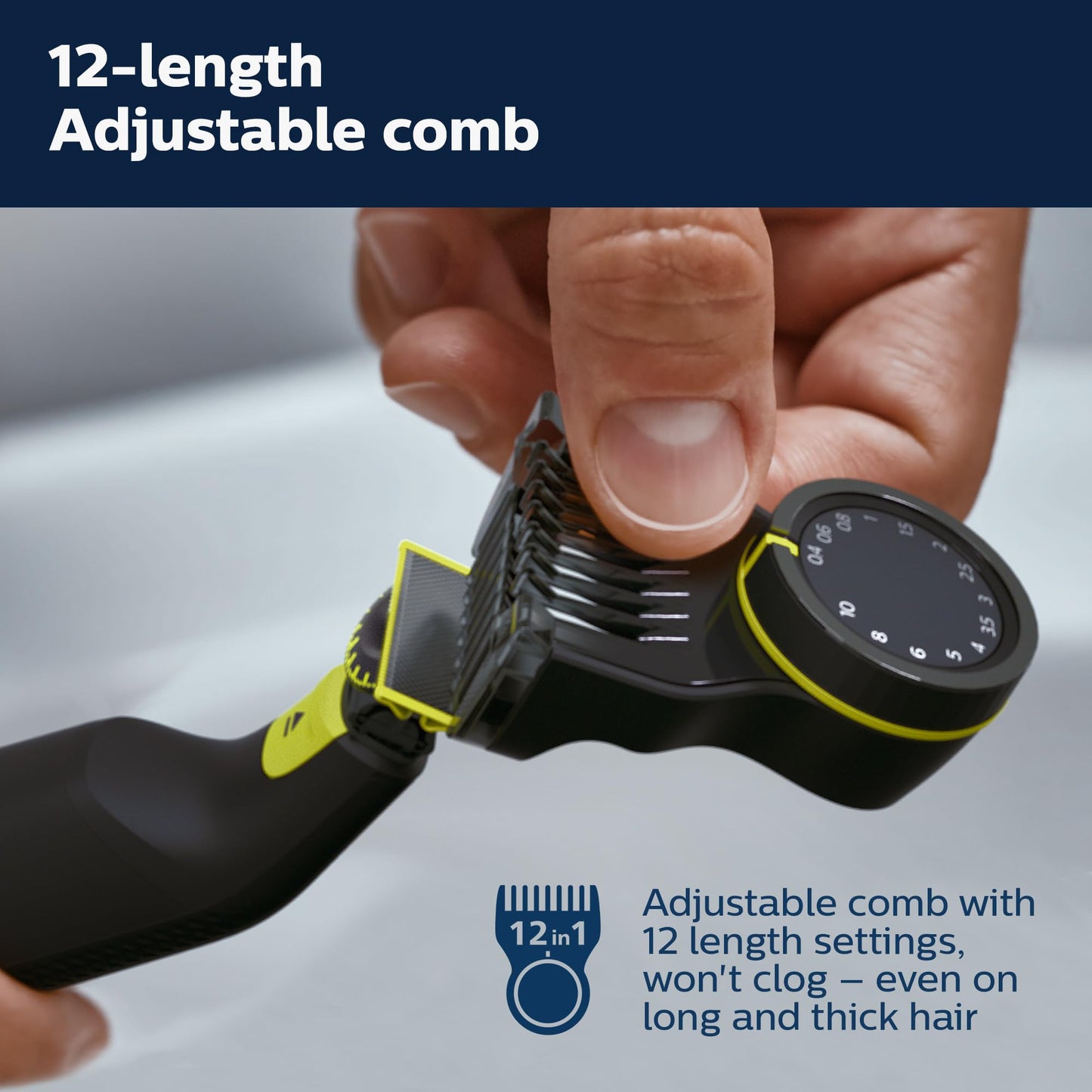 Philips Norelco OneBlade Hybrid Electric Trimmer and Shaver, Frustration Free Packaging, QP2520/90