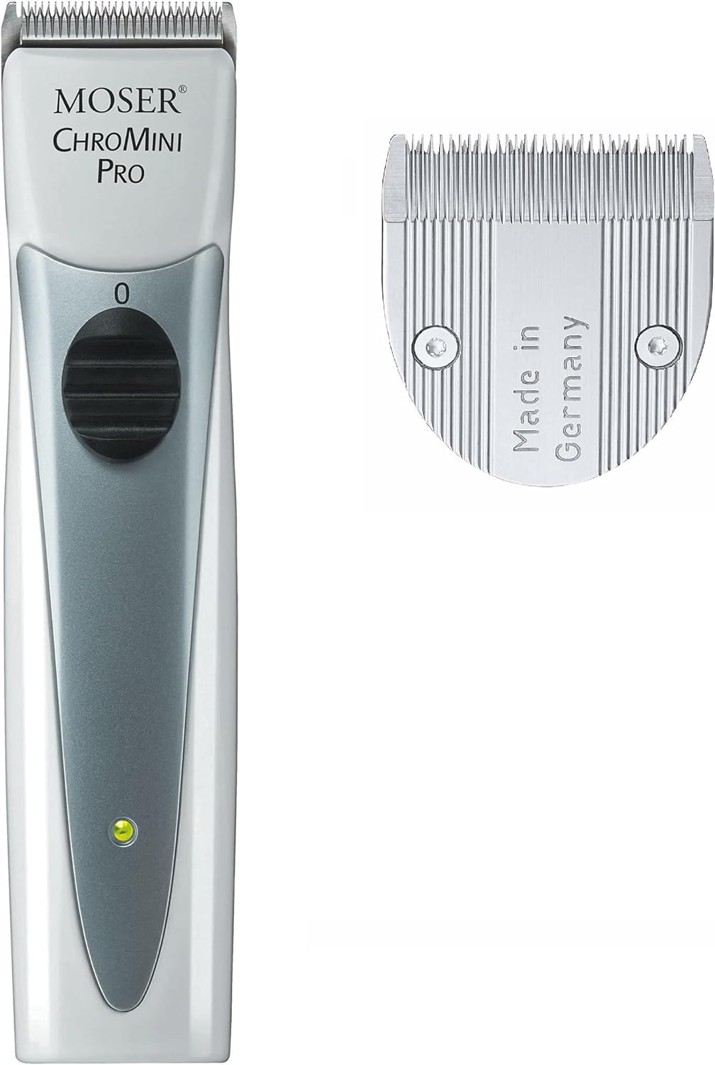 Moser 1591-0167,Chromini Pro Professional Cordless Trimmer, White, Small