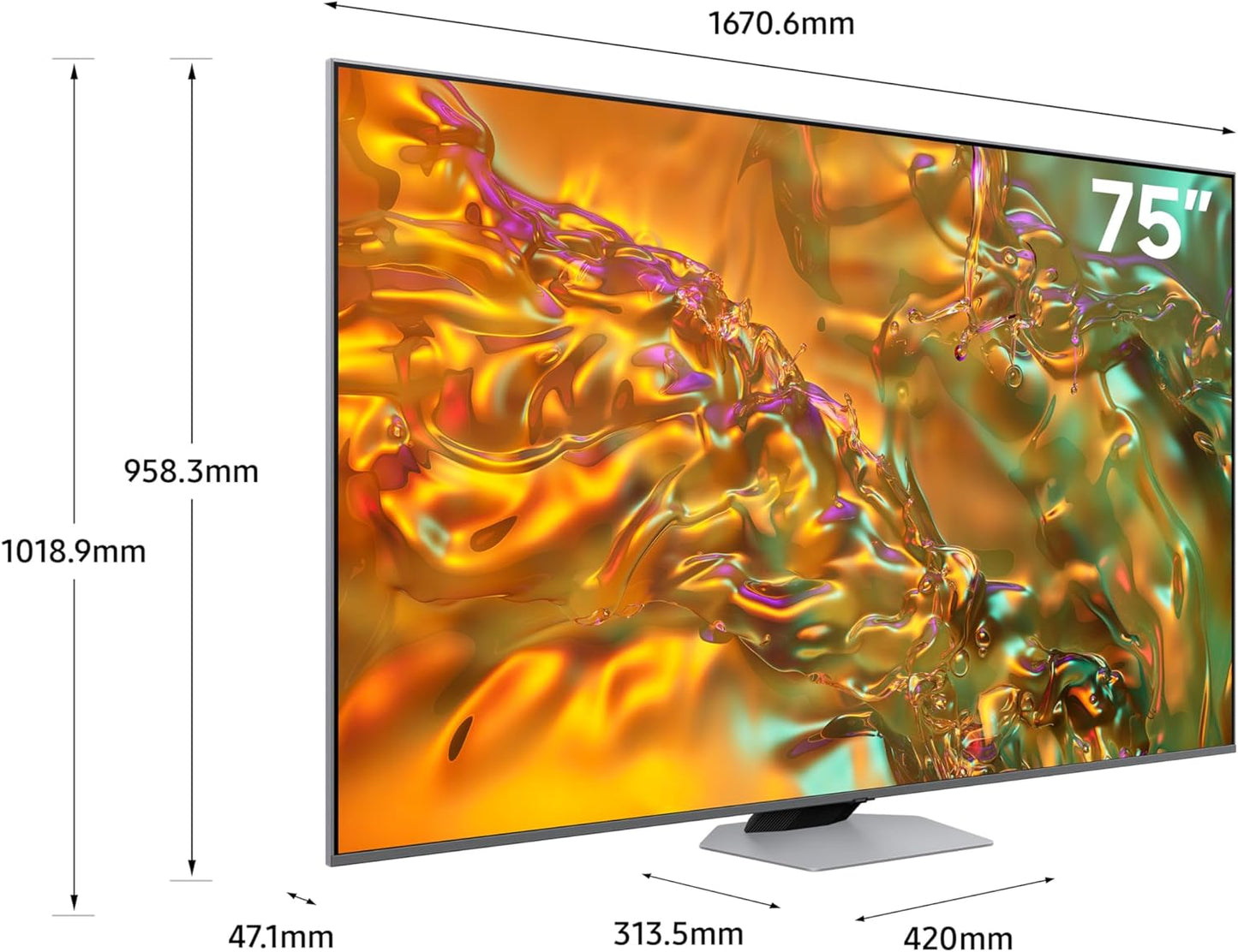 Samsung 65 Inch TV Crystal UHD 4K Crystal Processor 4K Airslim Dynamic Crystal Color - UA65CU8000UXZN (2023 Model)