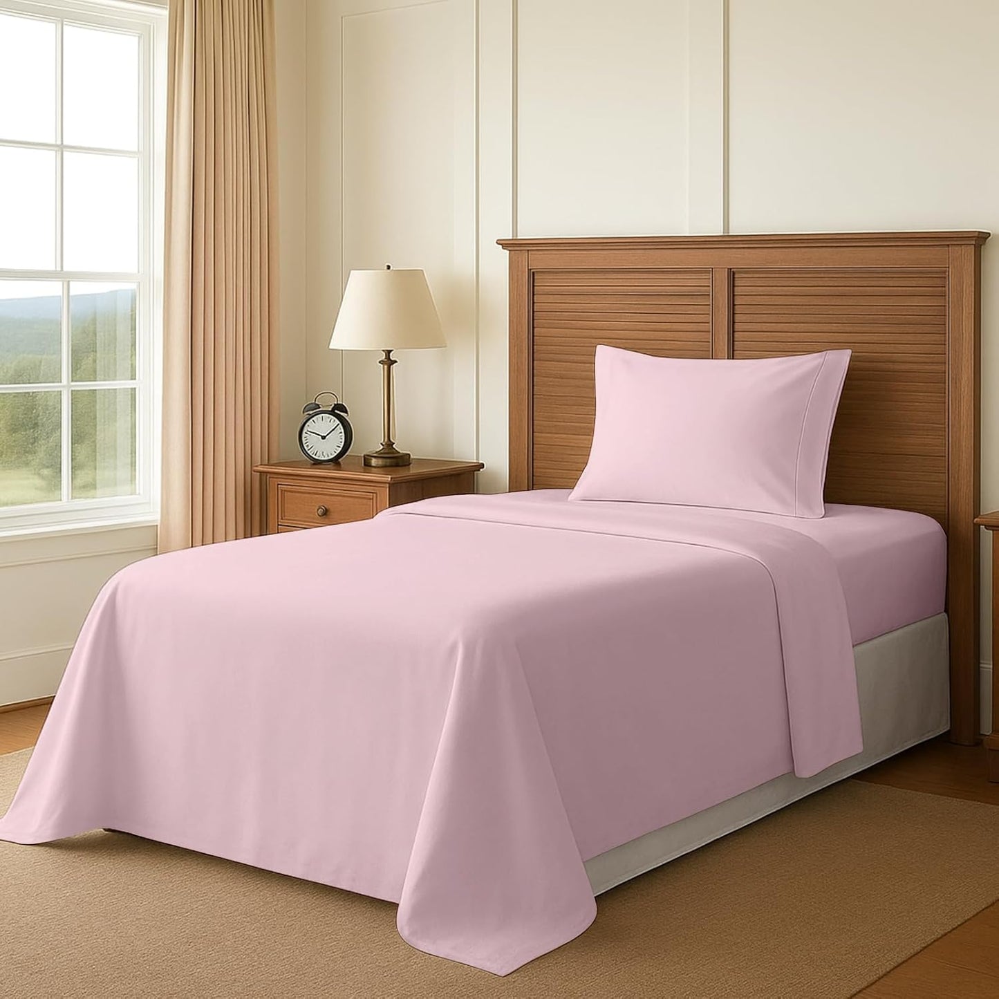 Pizuna Pure 100% Cotton Sheets Split King Size, 600 Thread Count Long Staple Cotton Crisp Sateen Sheets Split King with 15" Deep Pocket (Combed Black Cotton Sheets Split King)