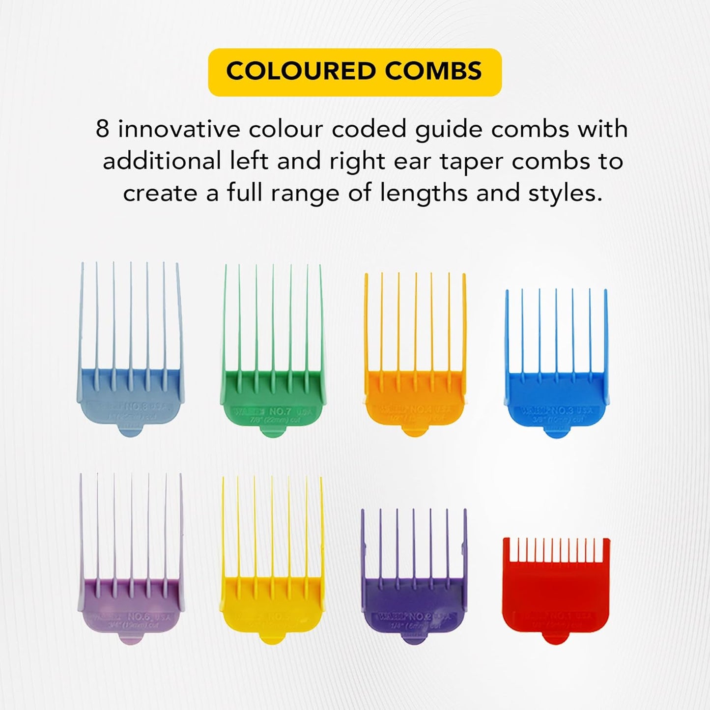 Wahl Colour Pro Cordless Clipper Kit, Soft Hairbrush Neck Duster, 12 Colour Coded Guide Combs, Hair Clippers for Men, Head Shaver, Men's Hair Clippers, Easy Home Haircutting, Family Haircuts