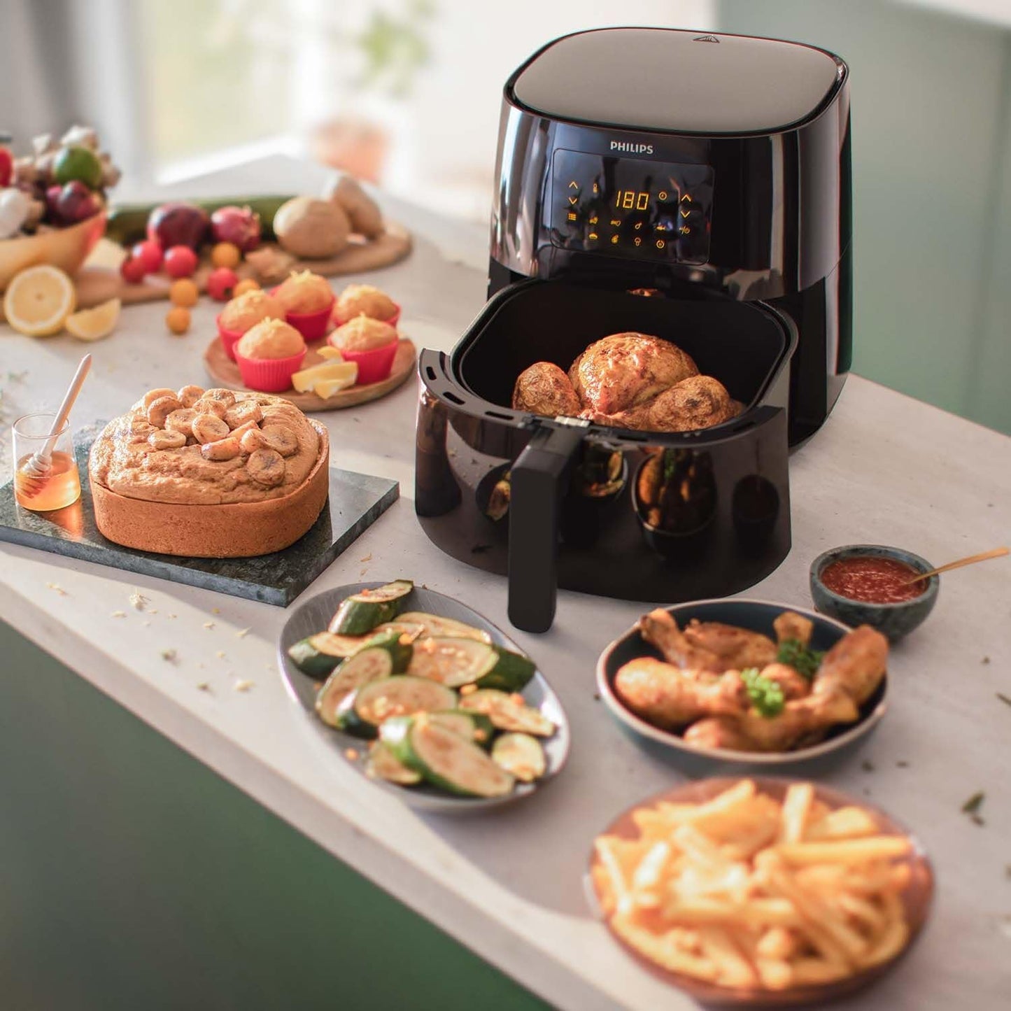 Philips Kitchen Appliances Essential Airfryer Xl 2.65Lb/6.2L Capacity Digital With Rapid Air Technology, Easy Clean Basket, Black Hd9270/91