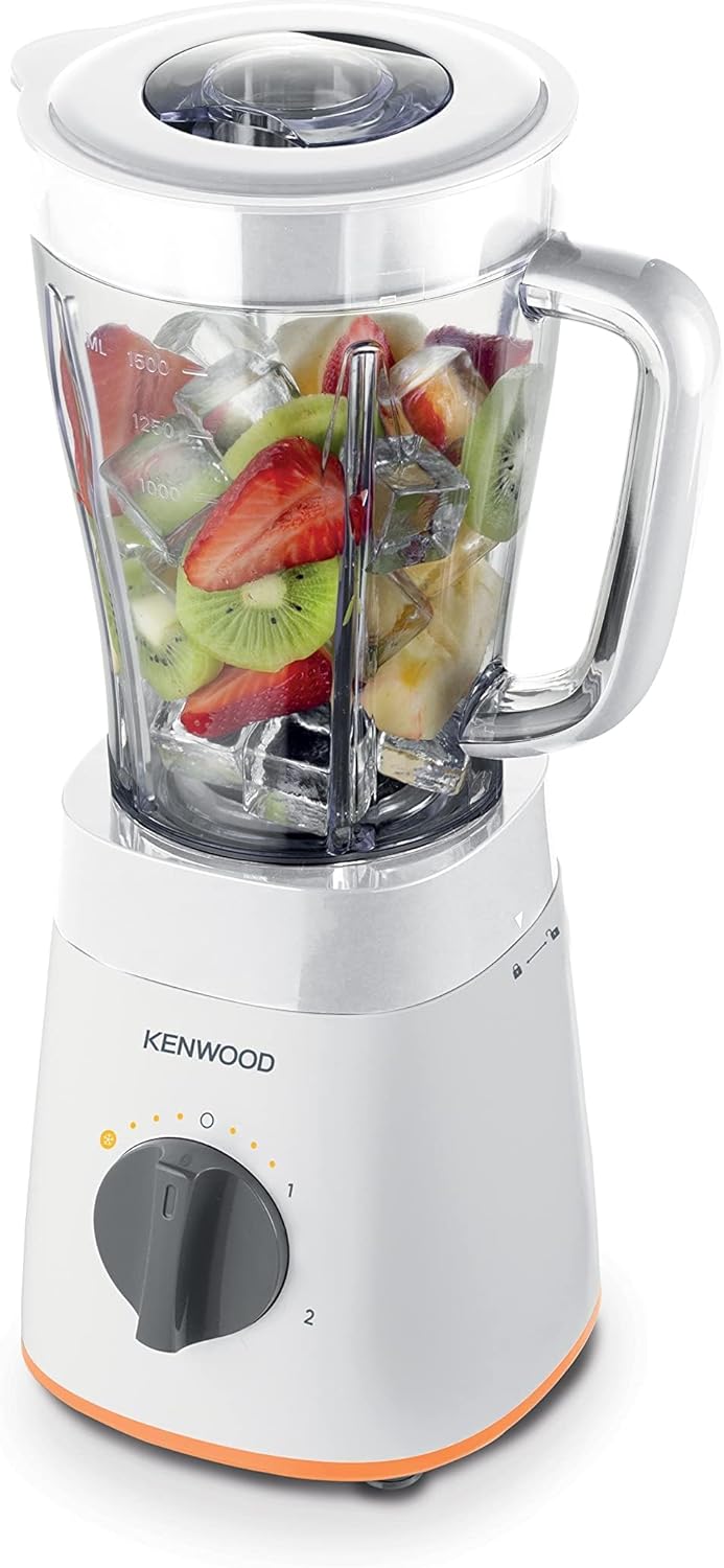 Kenwood Blender 500W Smoothie Blender/Smoothie Maker 1.5L with Grinder Mill, Chopper Mill, Ice Crush Function BLP15.360BK Black