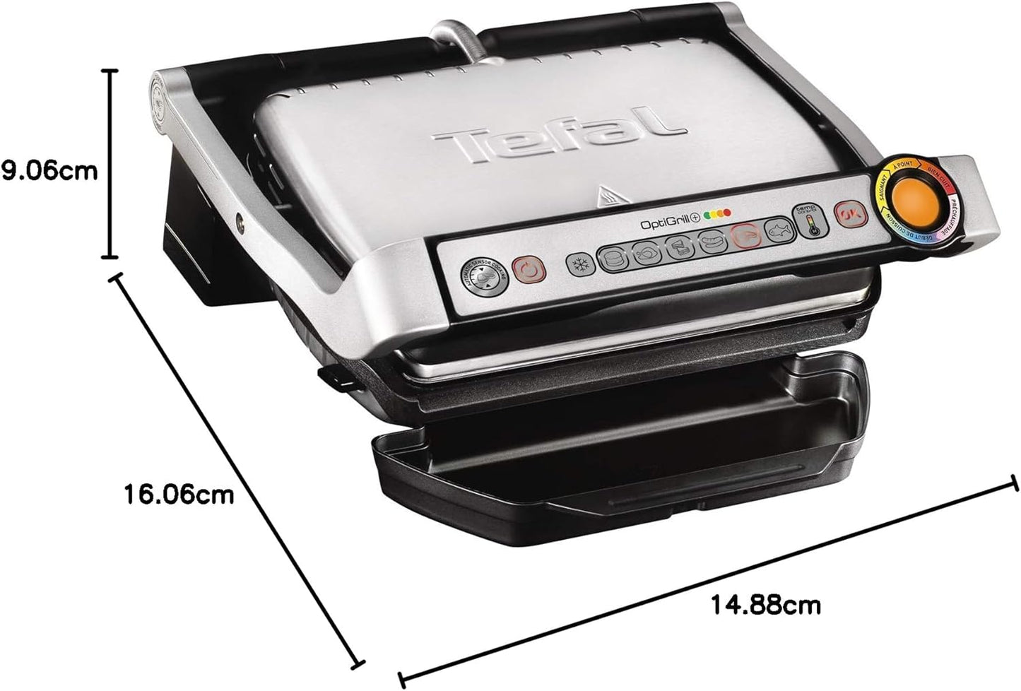 TEFAL Grill | Ultra compact Barbecue / BBQ Grill / Sandwich Maker | 1700 watts | Silver | 2 Years Warranty | GC302B28