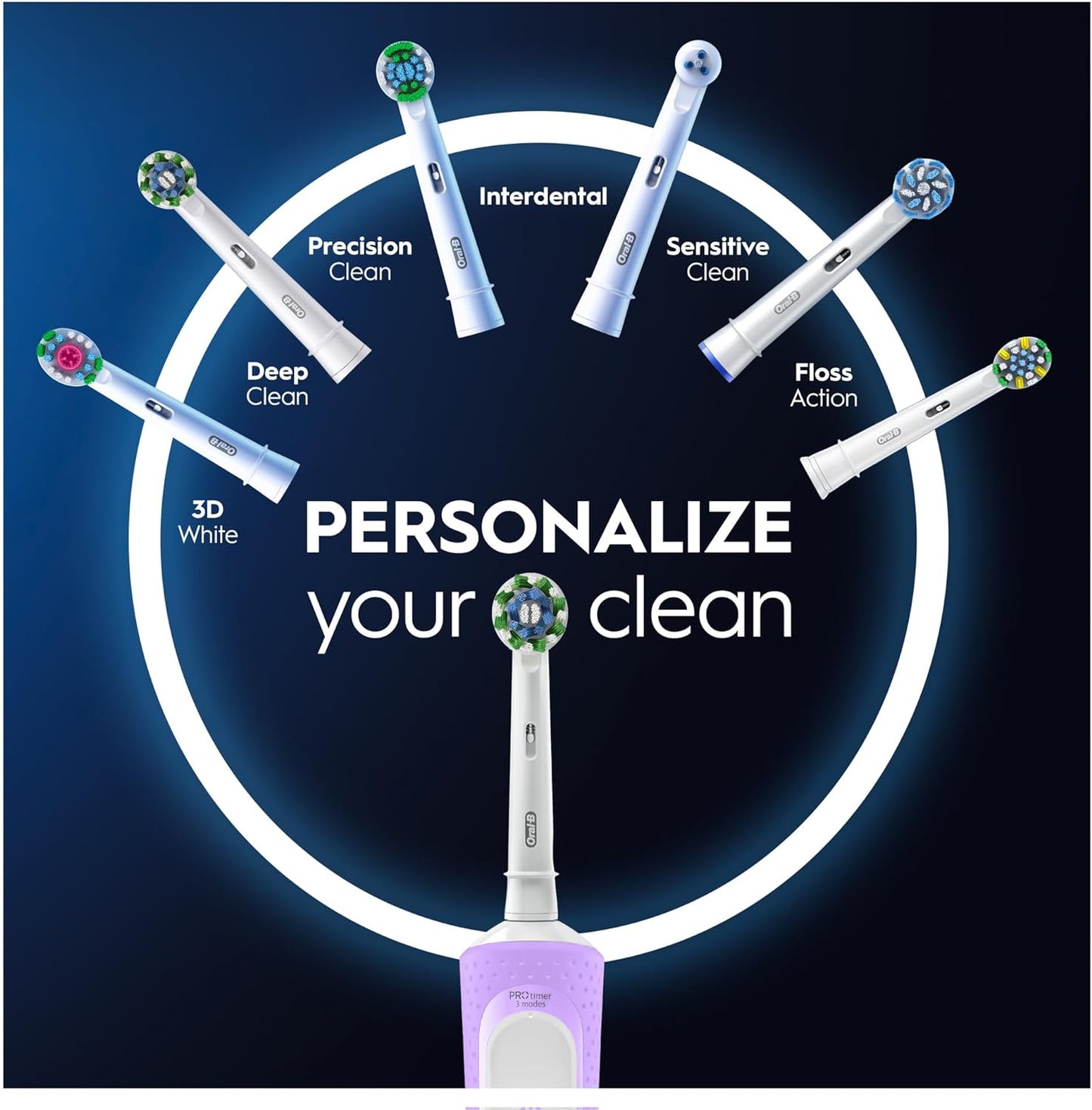 Oral-B Vitality 100 Black Electric Rechargeable Toothbrush, With Uae 3 Pin Plug