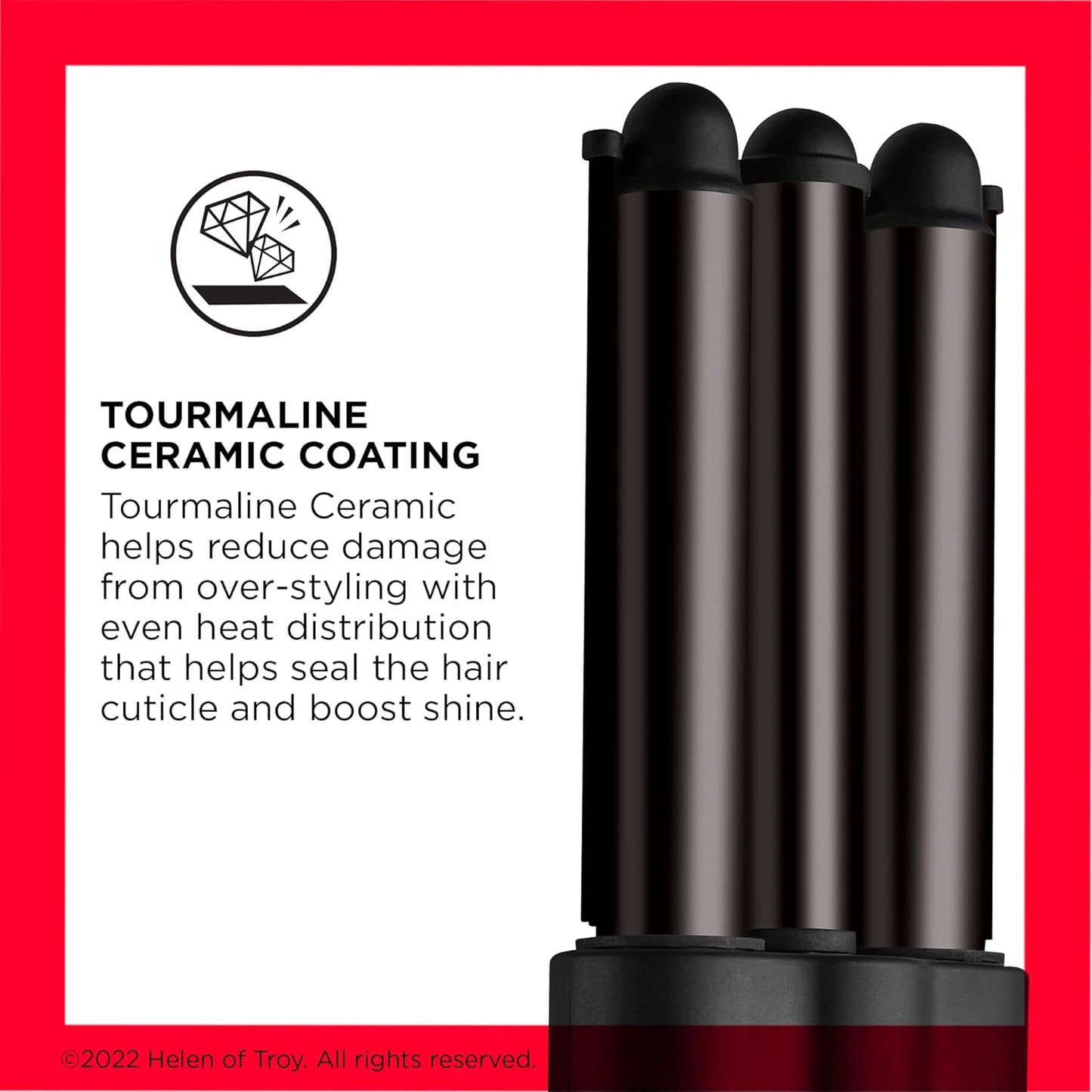 Revlon Wave Master Jumbo Waver (Three-Prong Jumbo Barrels, Tourmaline Ceramic Coating, 30 Heat Settings Up to 190°C) RVIR3056UKE