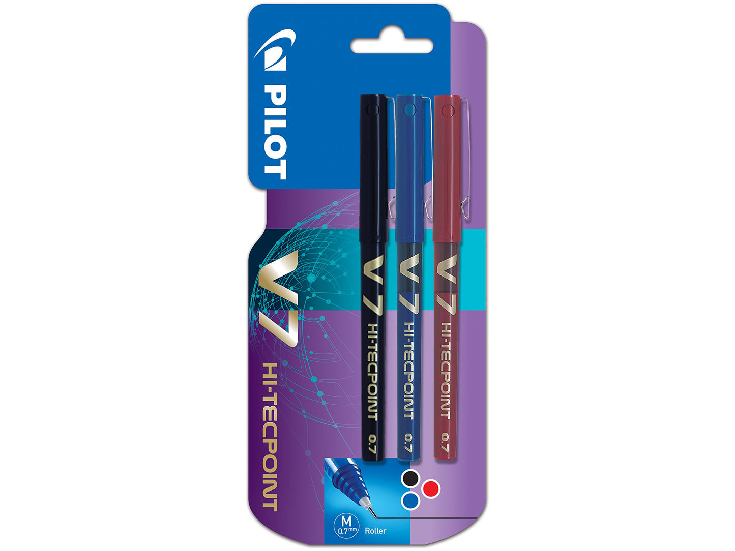 Pilot V7 Hi-Tecpoint Rollerball Pen, 0.7 mm Tip - Green