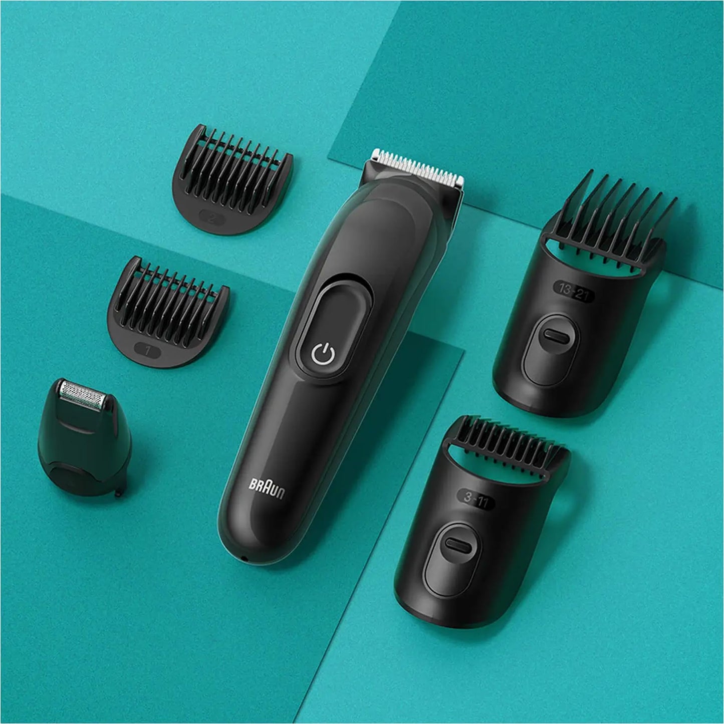 Braun Mgk 3245 All-In-One Trimmer 7-In-1 Beard Trimmer, Hair Clipper, Detail Trimmer, Rechargeable, With Gillette Proglide Razor, Blackblue