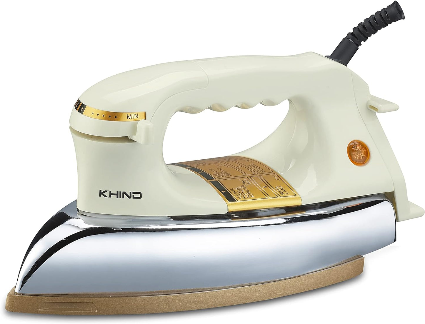 KHIND Steam Iron 1600W - Advanced Temperature Control, Easier Wrinkle Removal, Vertical Steaming, Self-Cleaning, Made in Malaysia, 2-Year Warranty, Non Stick Soleplate. White & Blue - ES1601NN