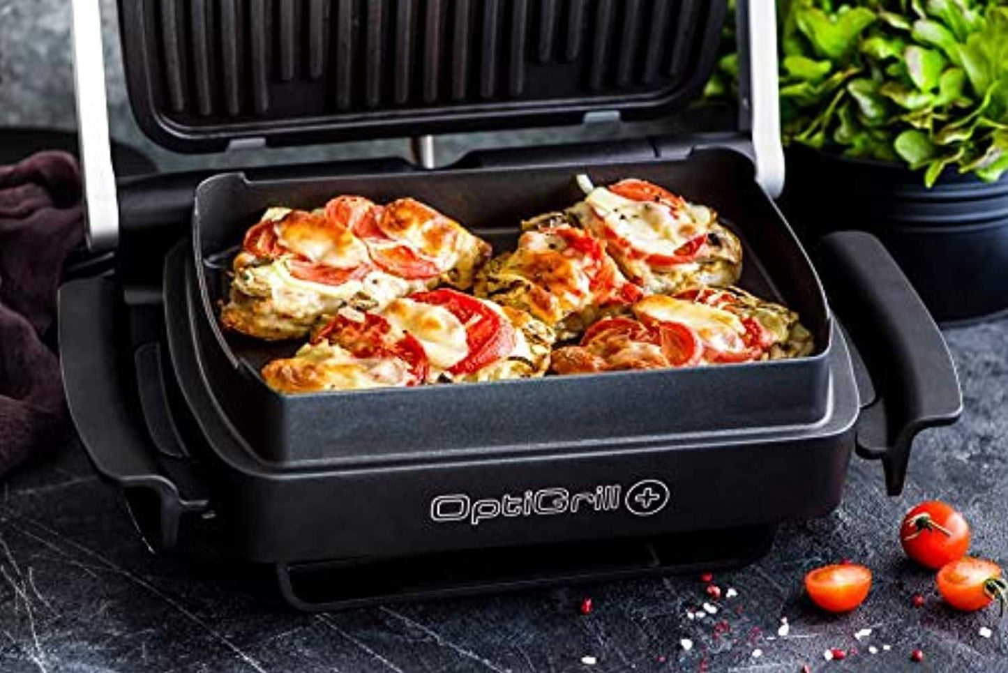 TEFAL Grill | Ultra compact Barbecue / BBQ Grill / Sandwich Maker | 1700 watts | Silver | 2 Years Warranty | GC302B28