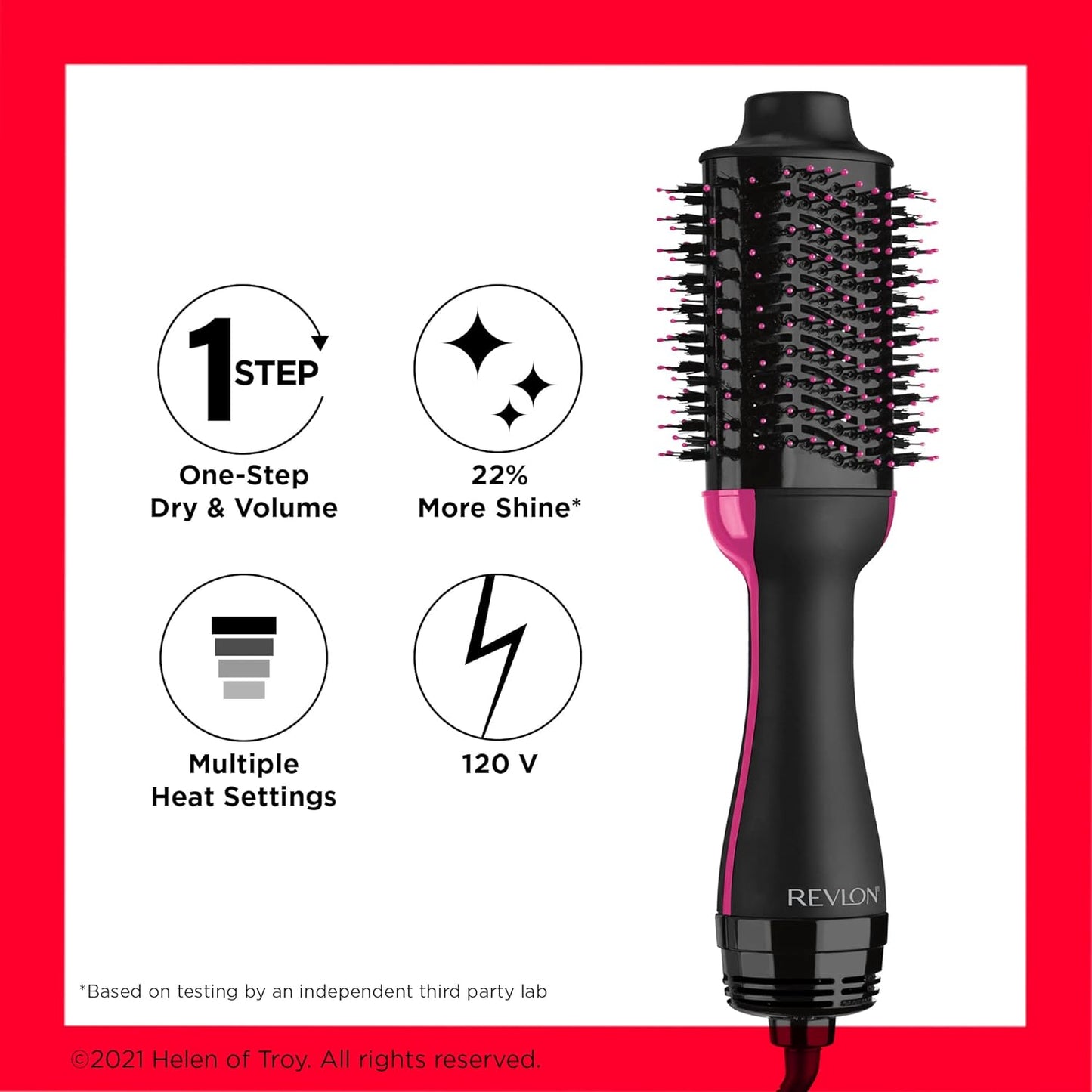 Revlon RVDR5282 One-Step Combo Pack 1 Volumiser + Paddle Brush Styler - Black