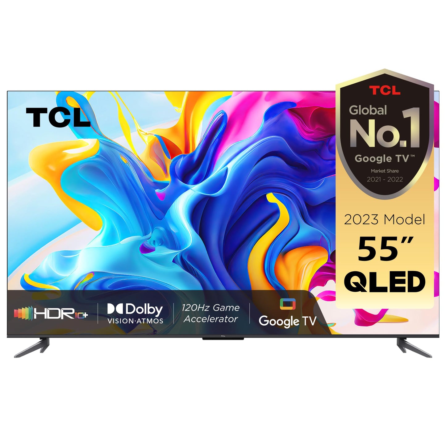 TCL 75 Inch TV 4K QLED Smart TV Dolby Vision Atmos HDR 10+ Game Master Wide Colour Gamut Quantum Dot Technology - 75C645 (2023 Model)