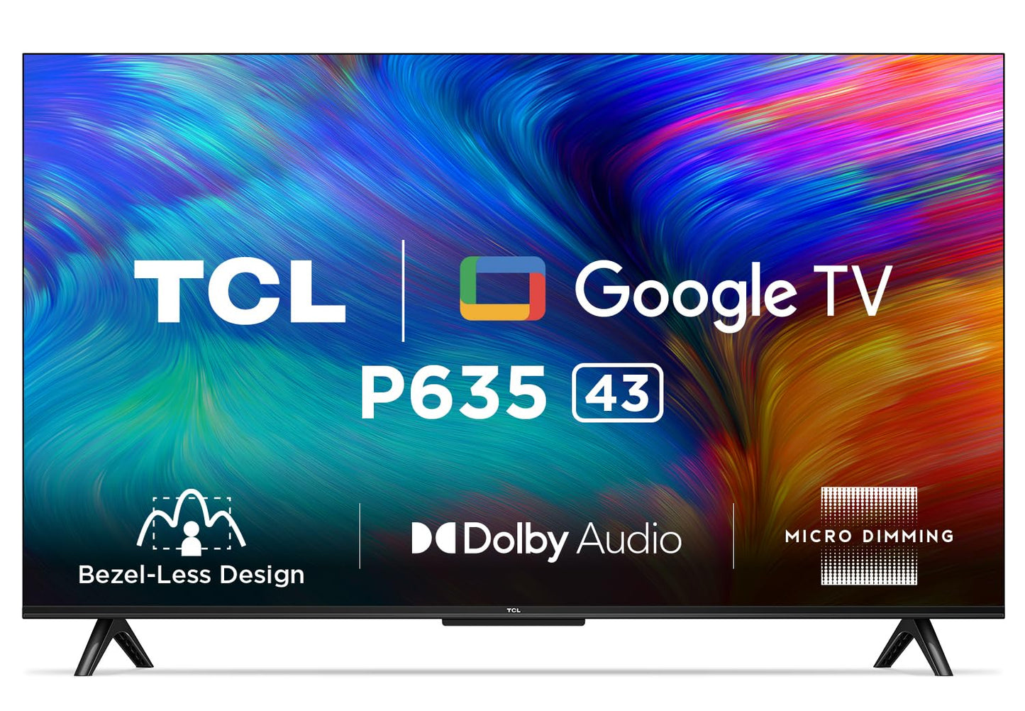 TCL 164 cm (65 inches) Bezel-Less Series 4K Ultra HD Smart LED Google TV 65P635 (Black)