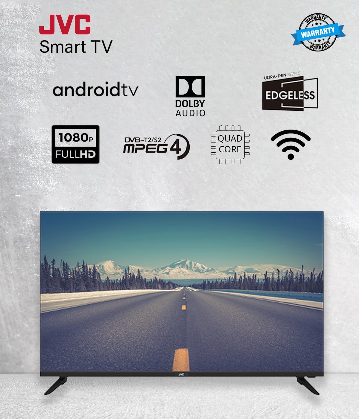 JVC LT-43N5105 Edgeless Smrt LED Television, 43 Inch Size
