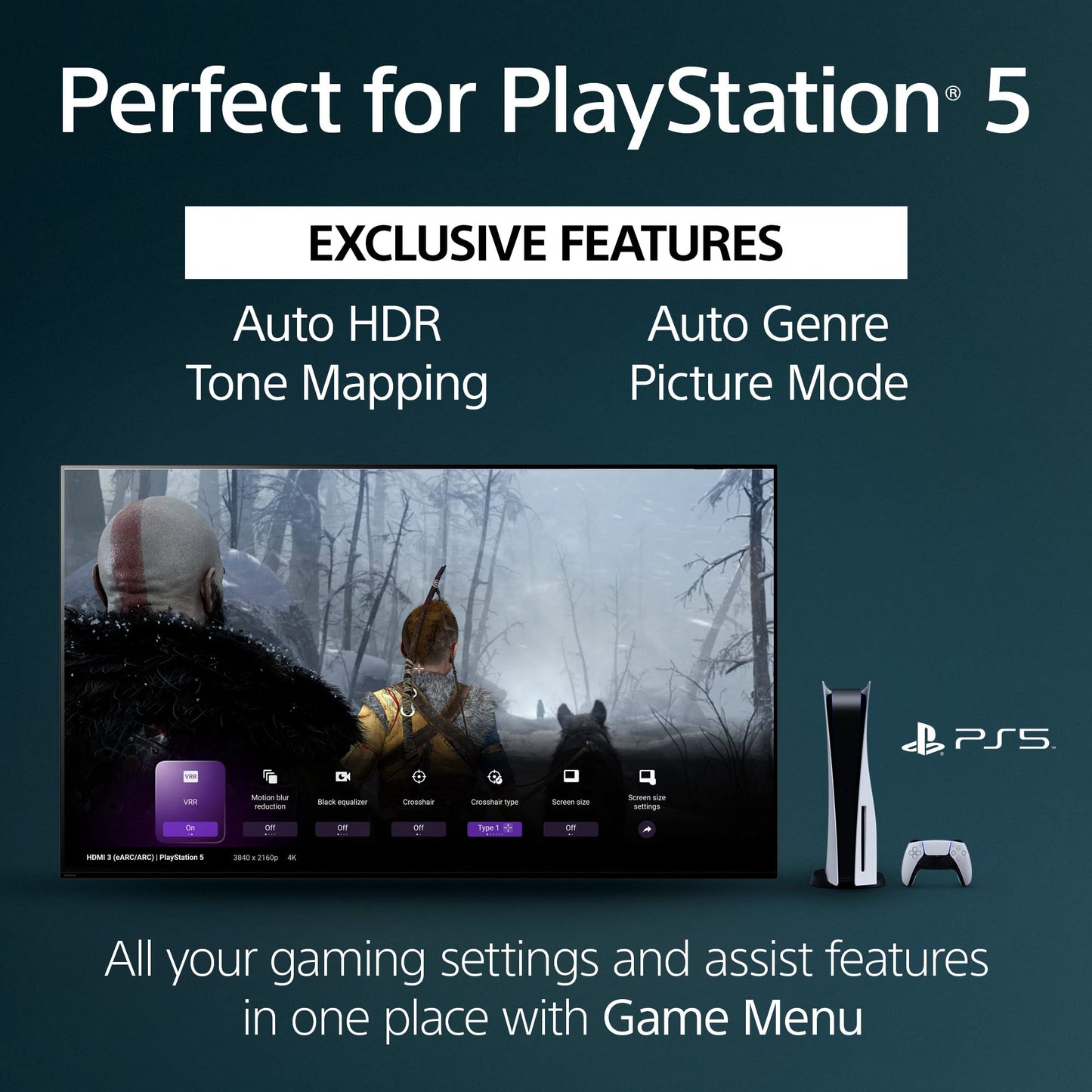 Sony 75 Inch 4K Ultra HD TV X90L Series: BRAVIA XR Full Array LED Smart Google TV with Dolby Vision HDR and Exclusive Features for The Playstation® 5 XR75X90L- Latest Model,Black