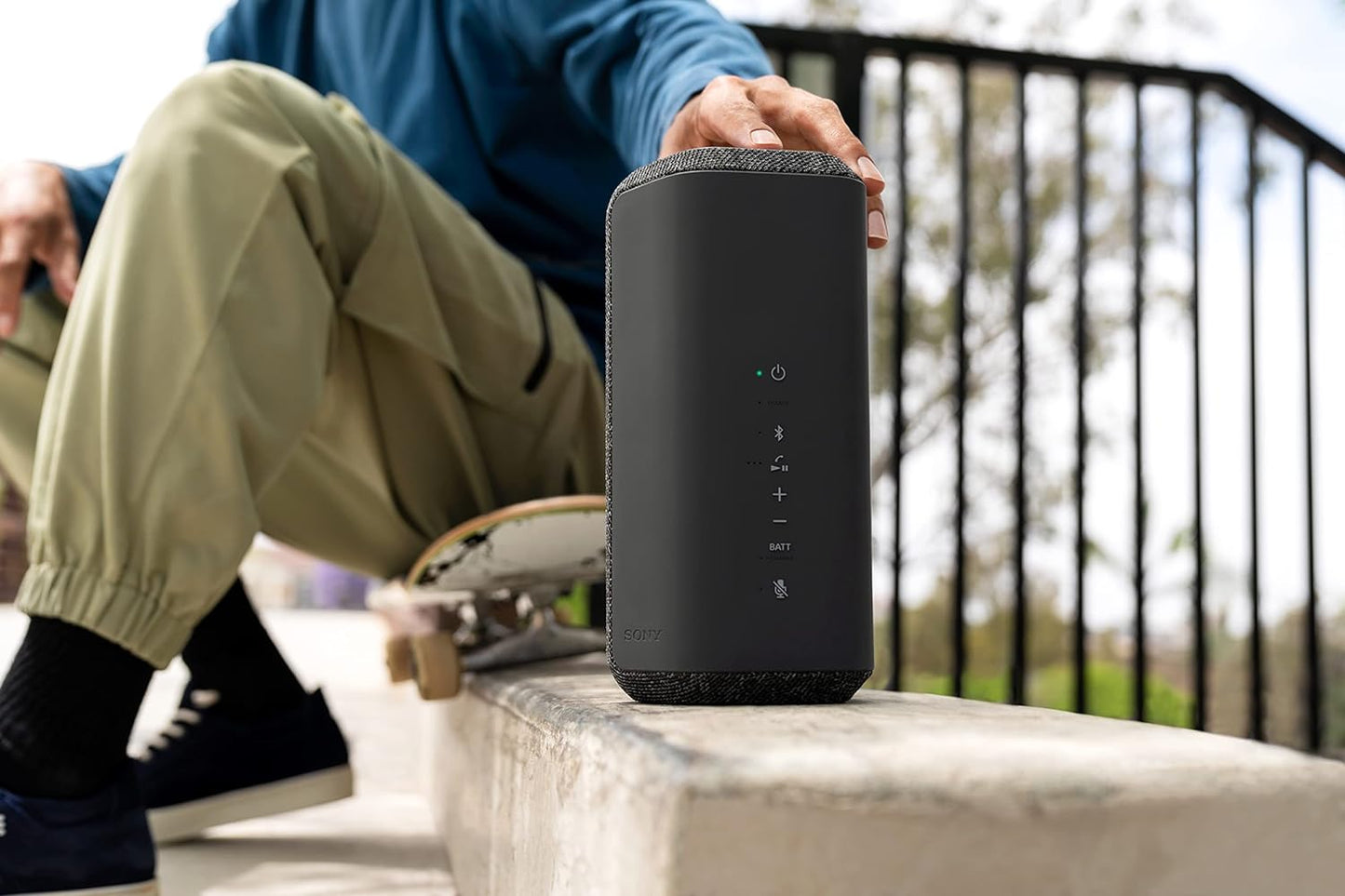 Sony SRS XE200 X Series Wireless Ultra Portable Bluetooth Speaker, IP67 Waterproof, Dustproof and Shockproof with 16 Hour Battery and Easy to Carry Strap, Black, SRSXE200/B,