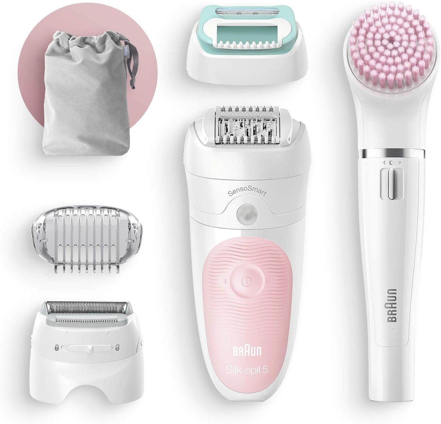 Braun Silk-Epil 5 5-541 Wet & Dry Epilator With 4 Extras