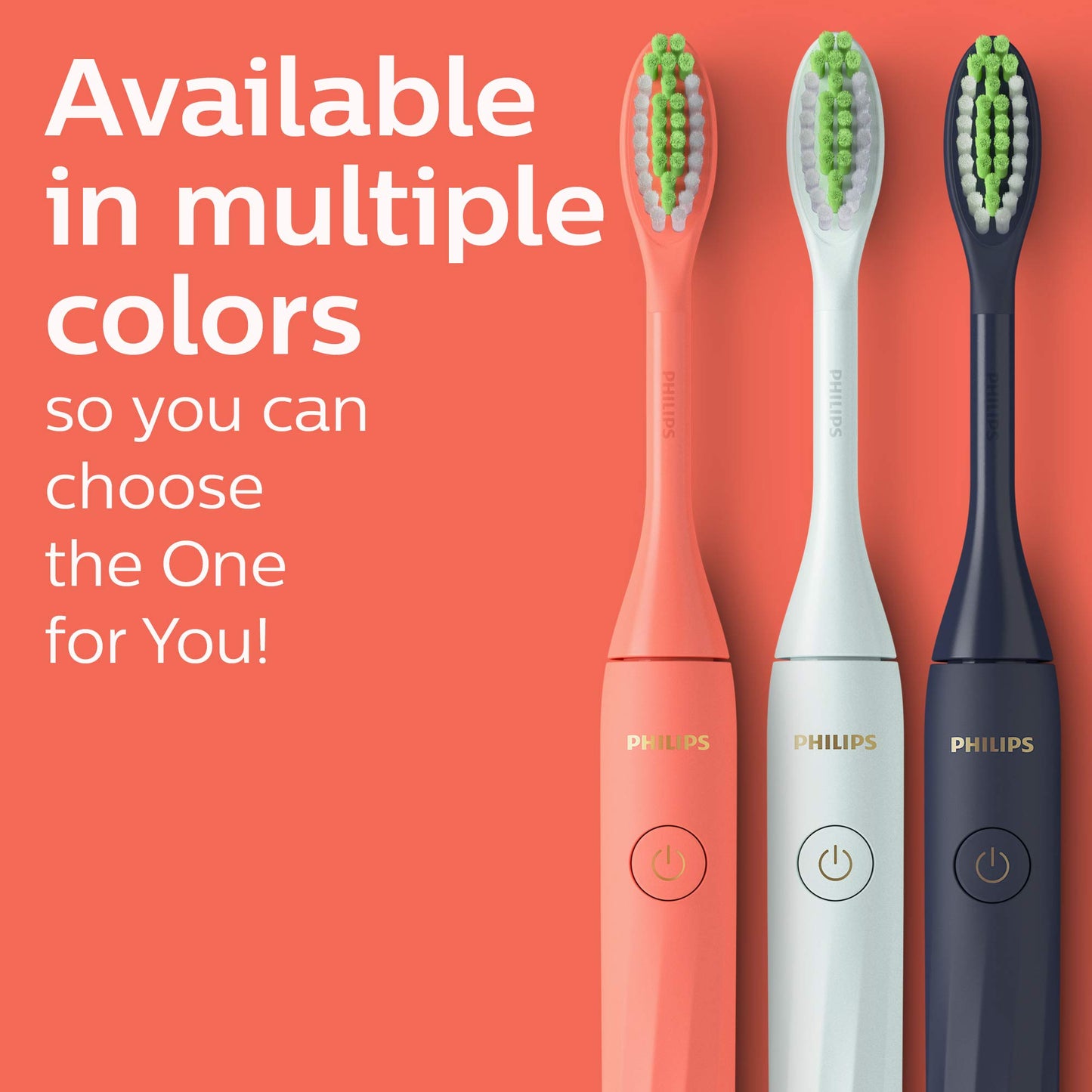 Philips One by Sonicare Battery Toothbrush, Mango Yellow, HY1100/02