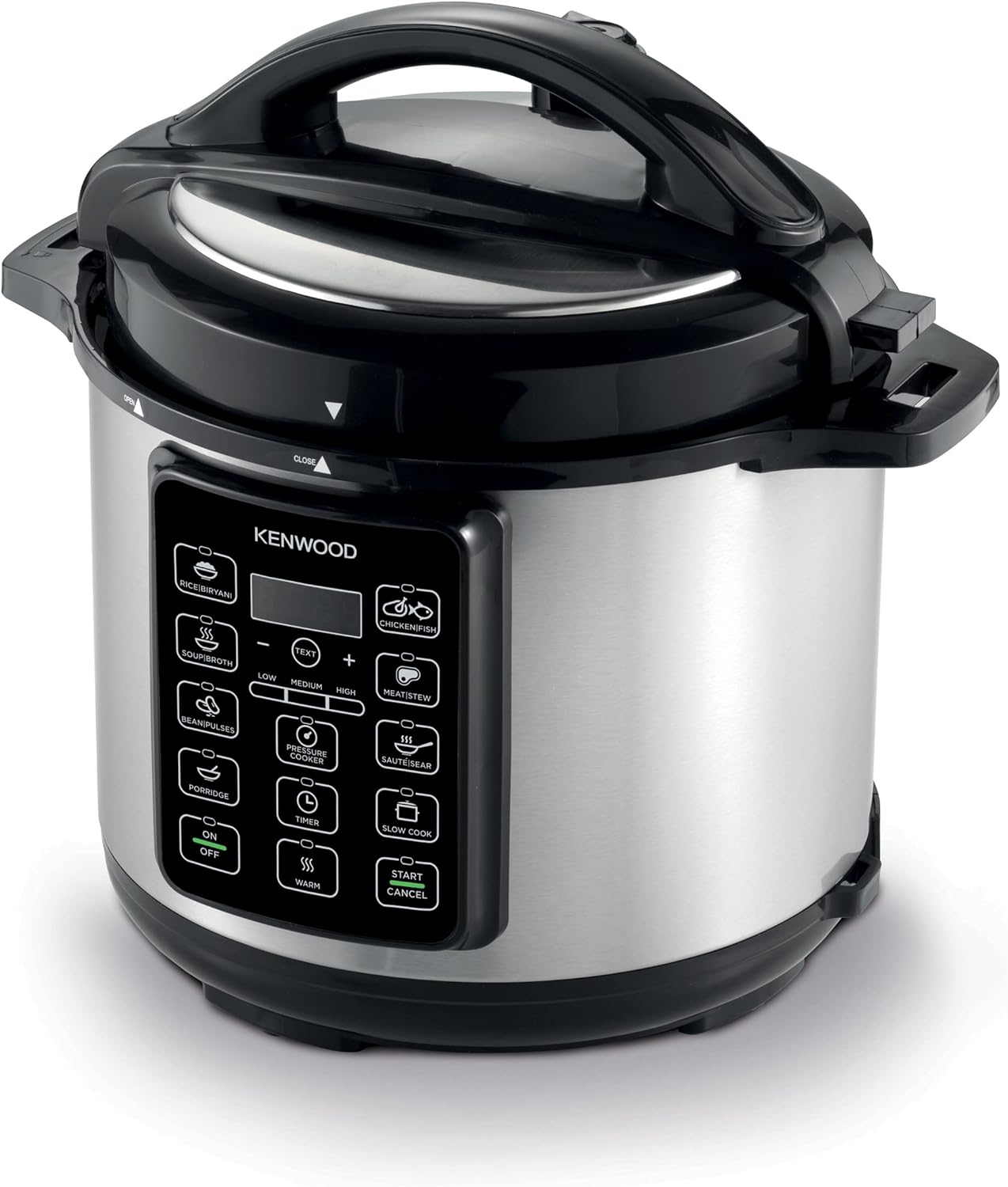 Kenwood 16 In 1 Electric Pressure Cooker 8L 1000W Multifunctional Programmable Multicooker With Safety Feature, Smart Cook Programs, Pcm80 Silver/Black, Pcm80.000Ss