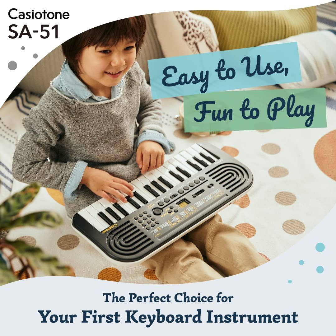 Casio SA-50 32 Mini-Keys Keyboard in White and Green