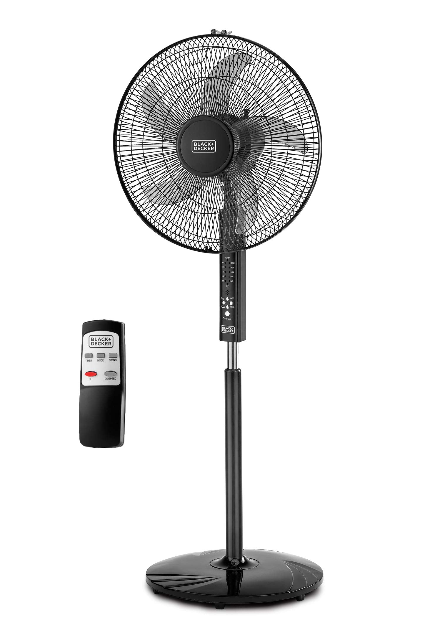 Black & Decker 60W Stand Fan 16 Inch Diameter, 90° Wide Swing 3 Speeds Plus Modes And 5AS Blade, For The Perfect Temperature FS1620-B5 2 Years Warranty