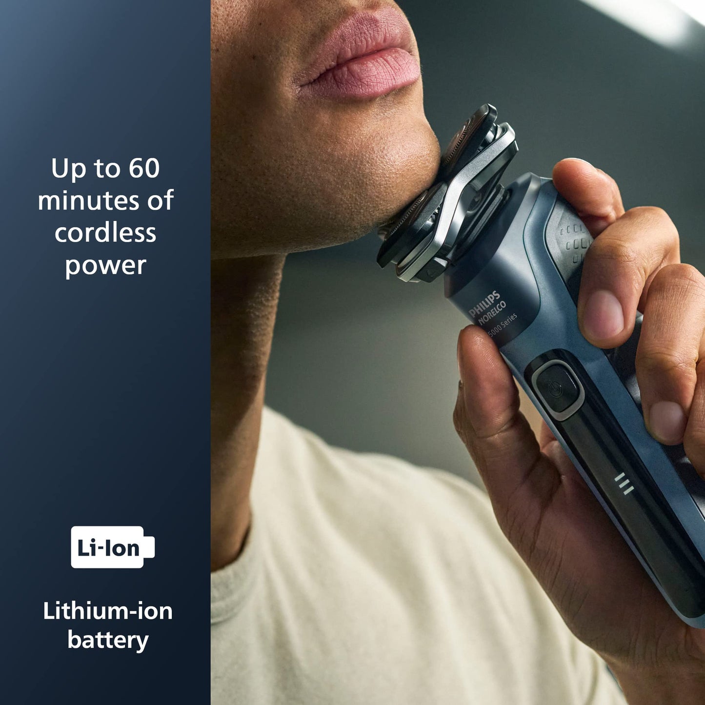 Philips Norelco Shaver 5300, Rechargeable Wet & Dry Shaver with Pop-Up Trimmer, S5588/81, Men
