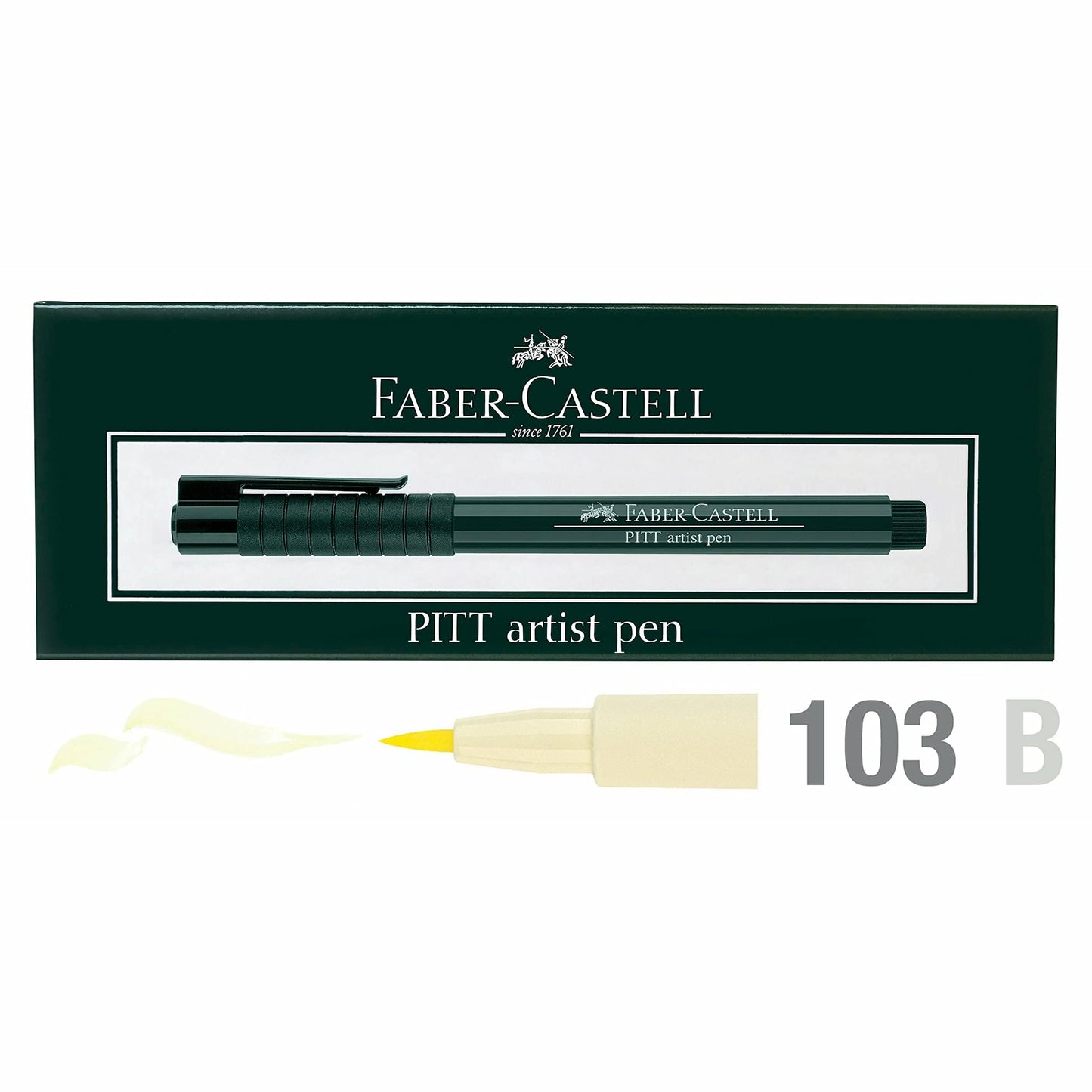 Faber-Castell Art & Graphic Pitt Artist Pen Brush India Ink Pen, Black, Single Pitt Pen, For Art, Craft, Drawing, Sketching, Home, School, University, Colouring