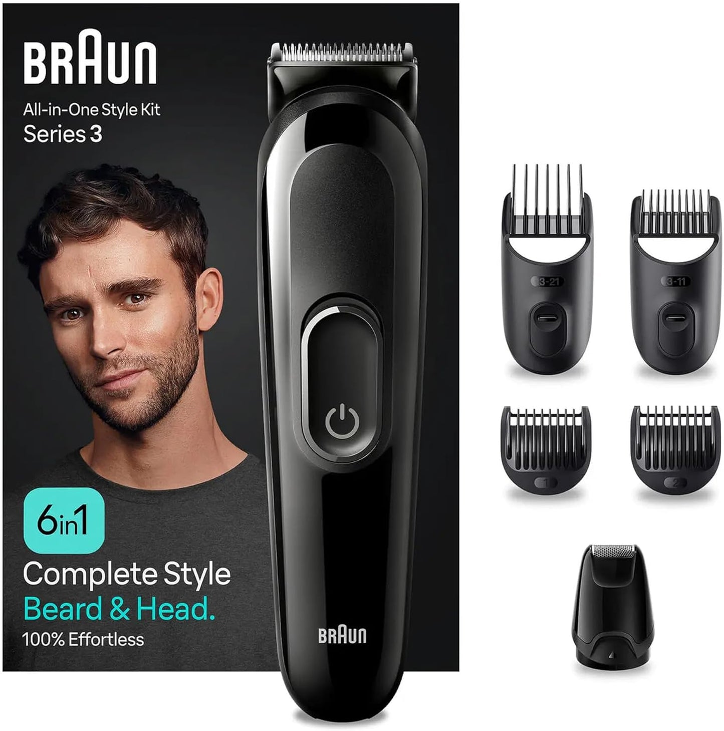 Braun Mgk 3245 All-In-One Trimmer 7-In-1 Beard Trimmer, Hair Clipper, Detail Trimmer, Rechargeable, With Gillette Proglide Razor, Blackblue