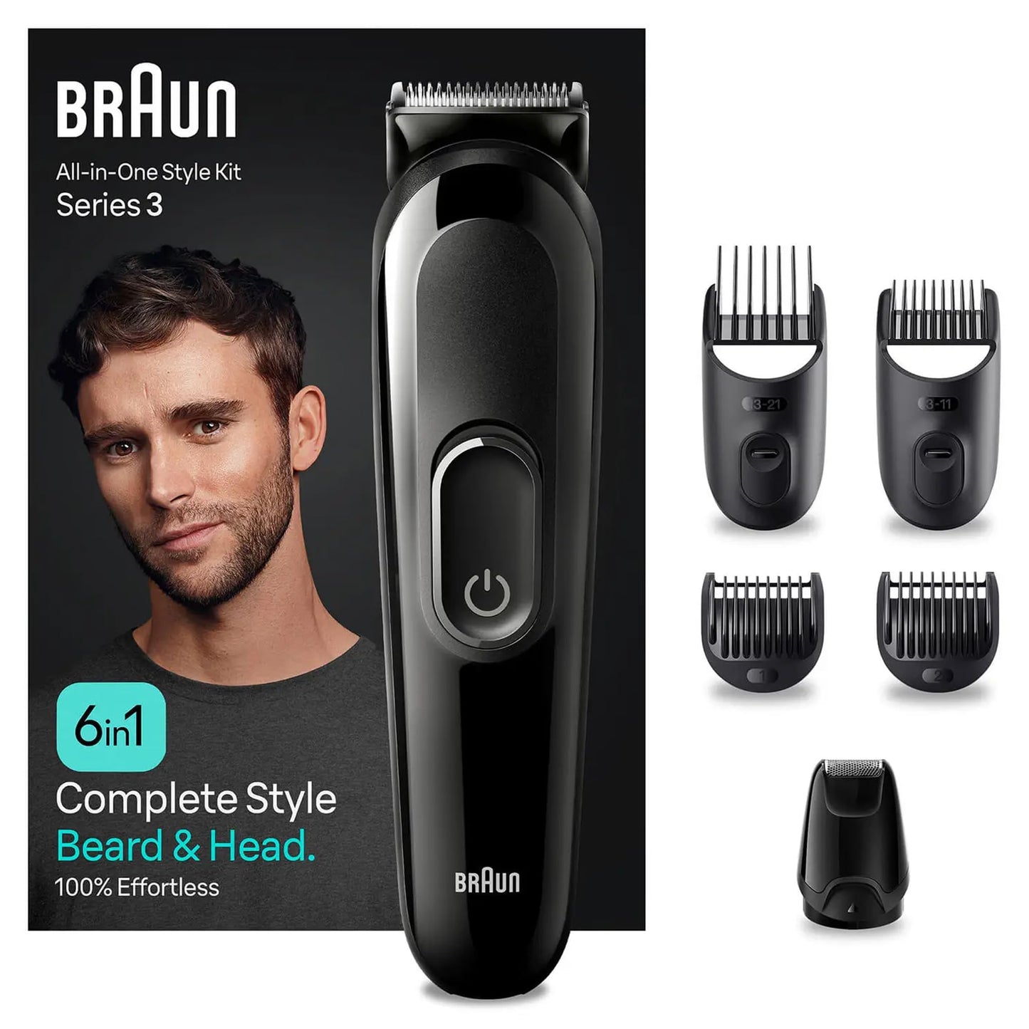 Braun Mgk 3245 All-In-One Trimmer 7-In-1 Beard Trimmer, Hair Clipper, Detail Trimmer, Rechargeable, With Gillette Proglide Razor, Blackblue