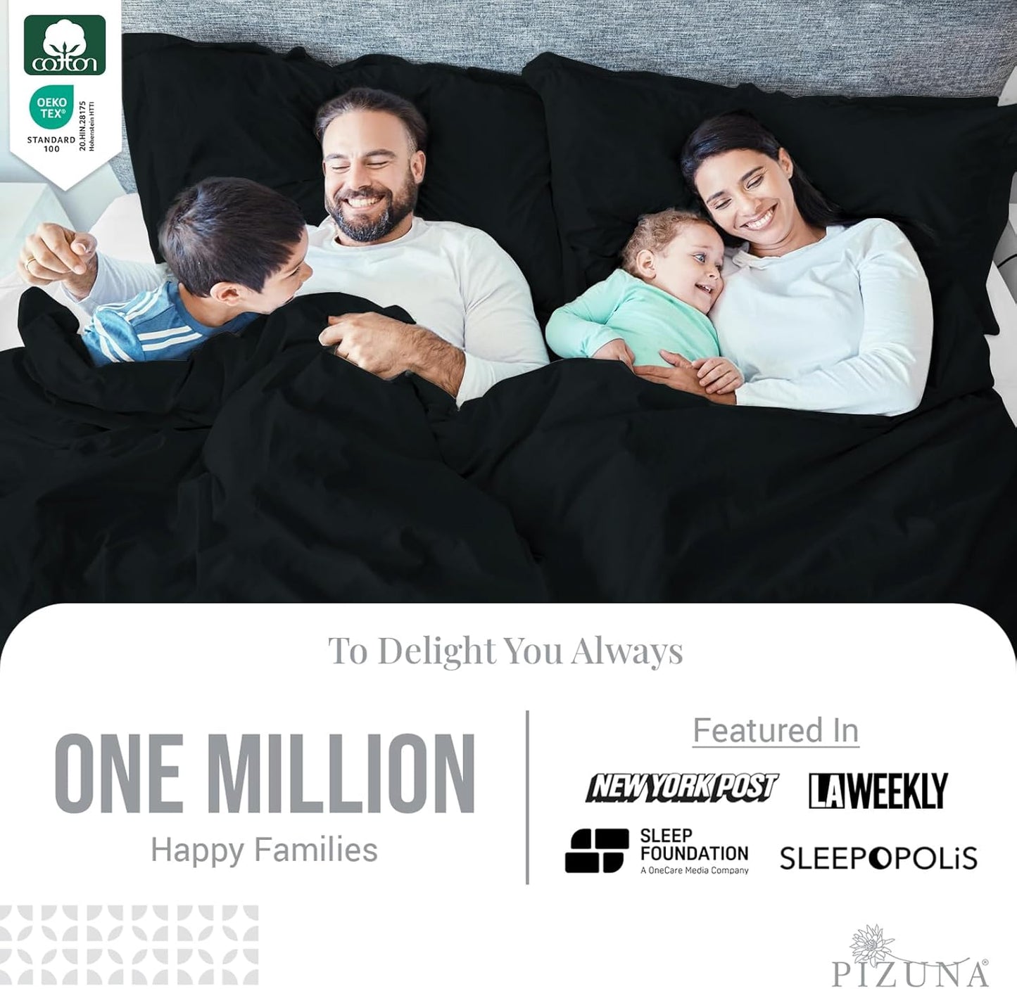 Pizuna Pure 100% Cotton Flat Sheets Only Full Silver (1 PC), 600 Thread Count Long Staple Cotton Crisp Sateen Weave with 4" Hem (Combed Full Flat Sheet Only Cotton)