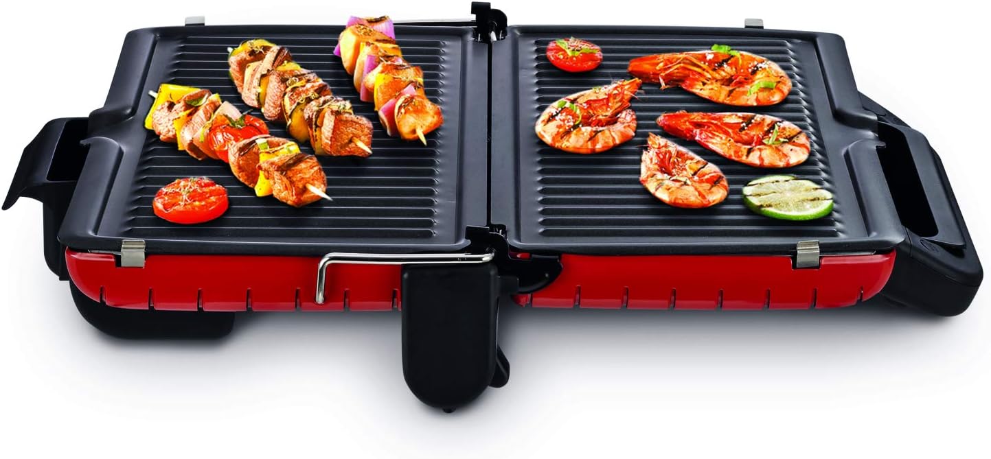 TEFAL Grill | Ultra compact Barbecue / BBQ Grill / Sandwich Maker | 1700 watts | Silver | 2 Years Warranty | GC302B28