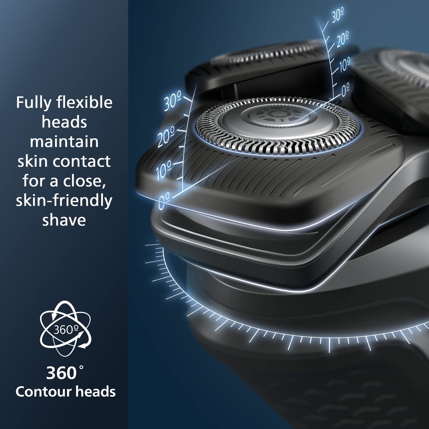 Philips Norelco Shaver 5300, Rechargeable Wet & Dry Shaver with Pop-Up Trimmer, S5588/81, Men