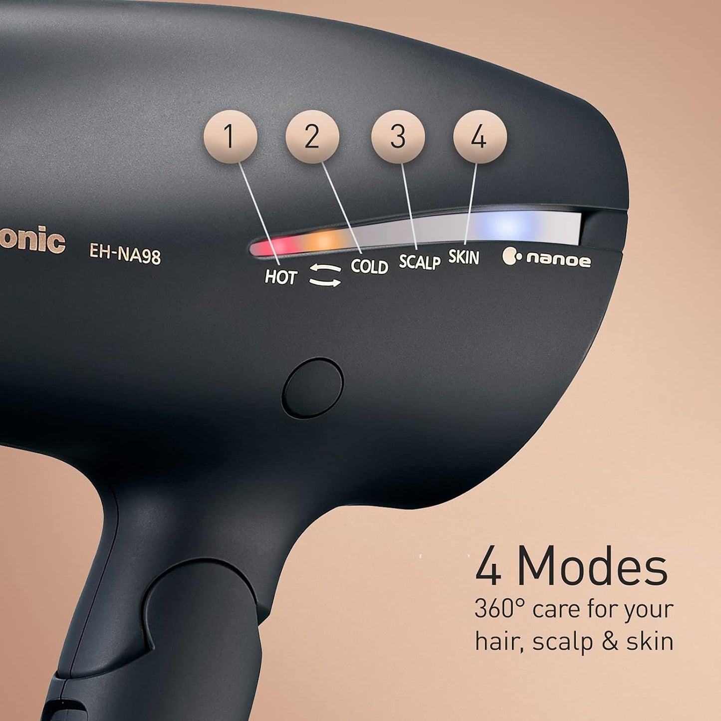 Panasonic EH-HS99 Nanoe Ceramic Hair Straightener for Improved Shine with Temperature Control (Black/Rose Gold)