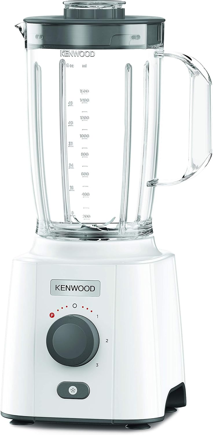 Kenwood Blender 2.0 L Jar 650 Watts With 2 Mill And 1 Extra Jar, White, Blp406Wh