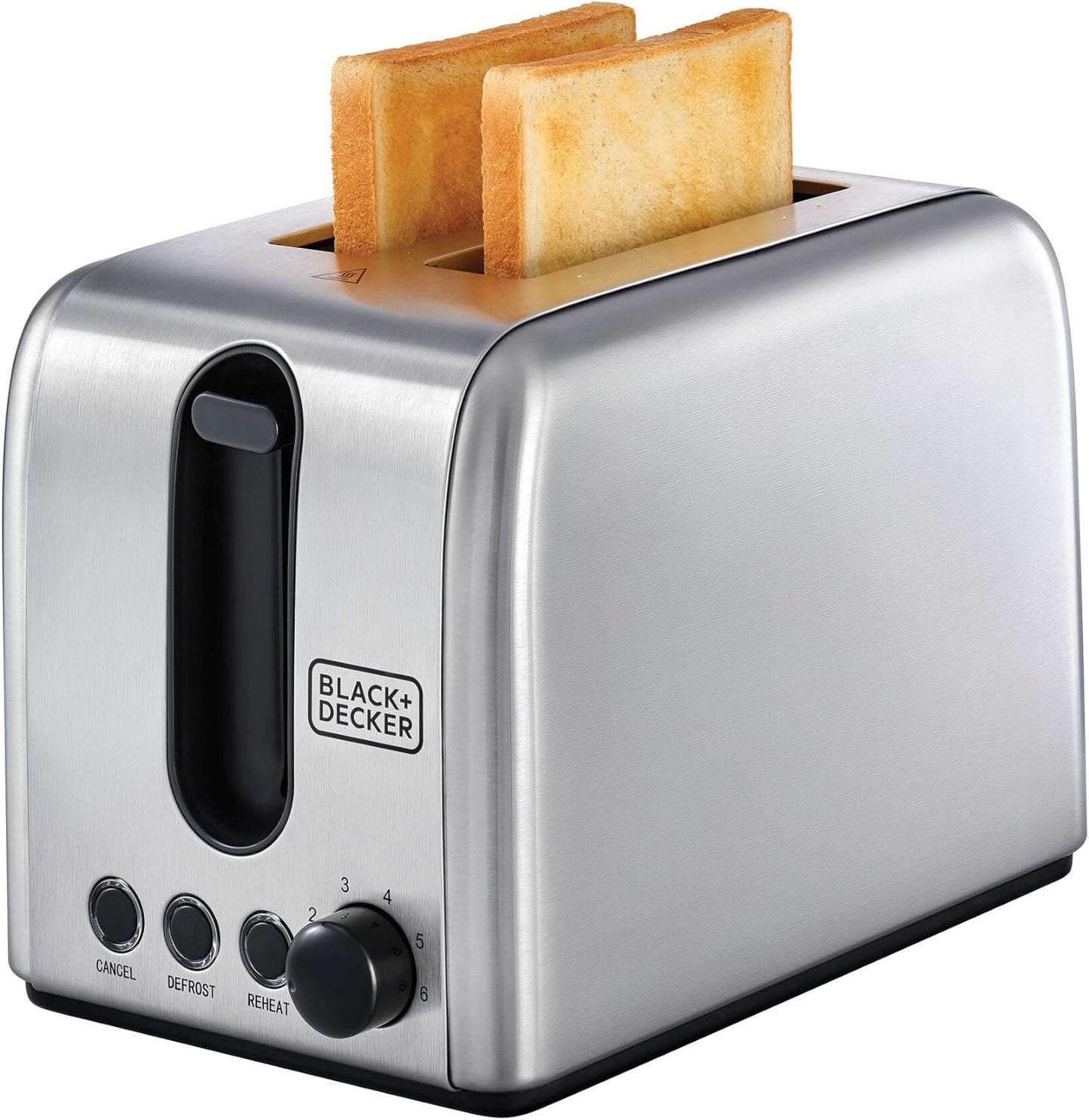 BLACK+DECKER 2 Slice Stainless Steel Toaster, Silver - ET244-B5.