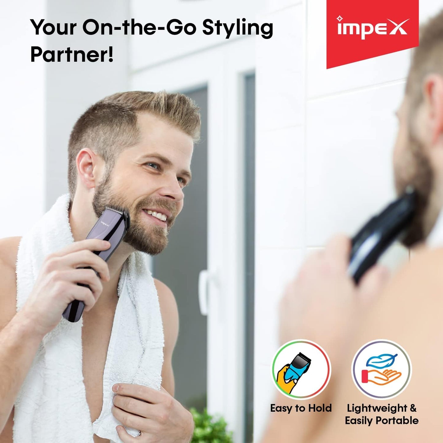 Impex rechargeable hair trimmer Black - IH c3