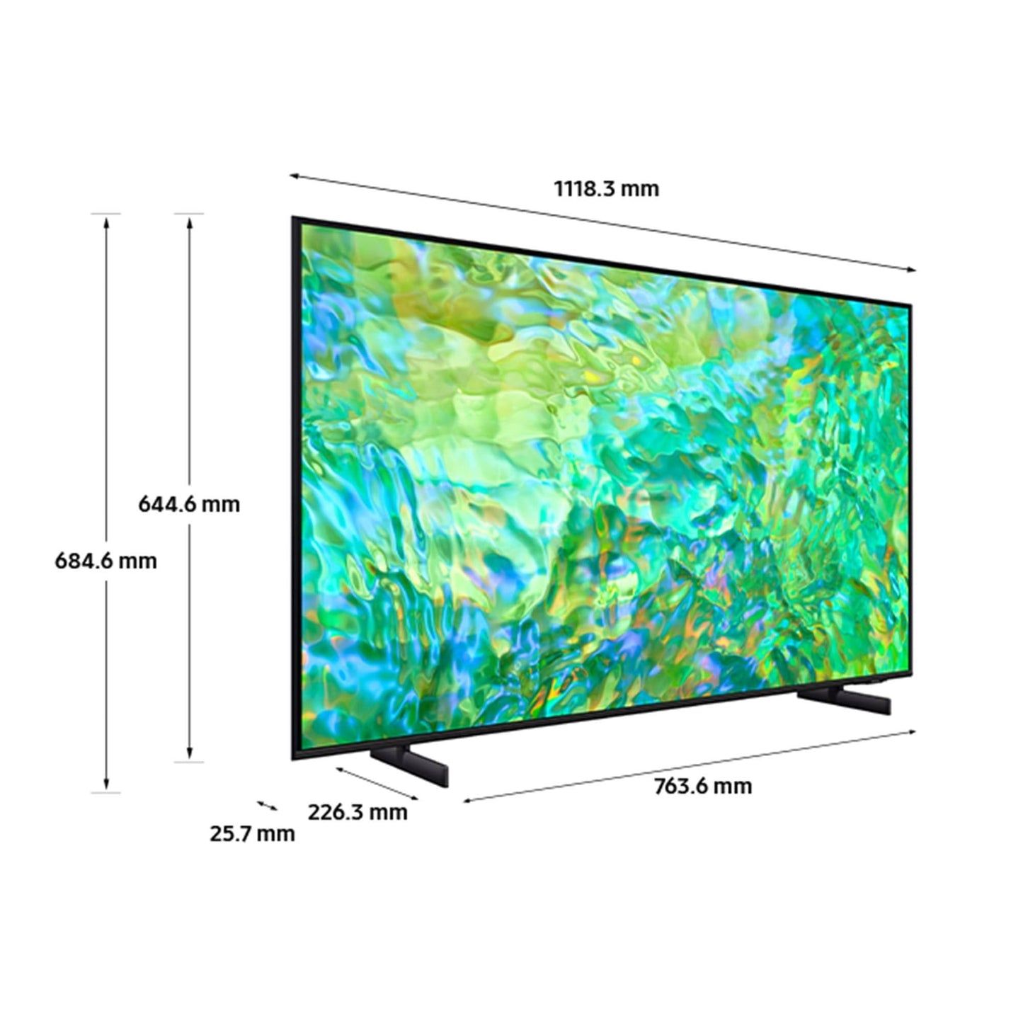 Samsung 55 Inch TV UHD 4K Processor Slim Look Built In Receiver - UA55AU7000UXZN (2021 Model)