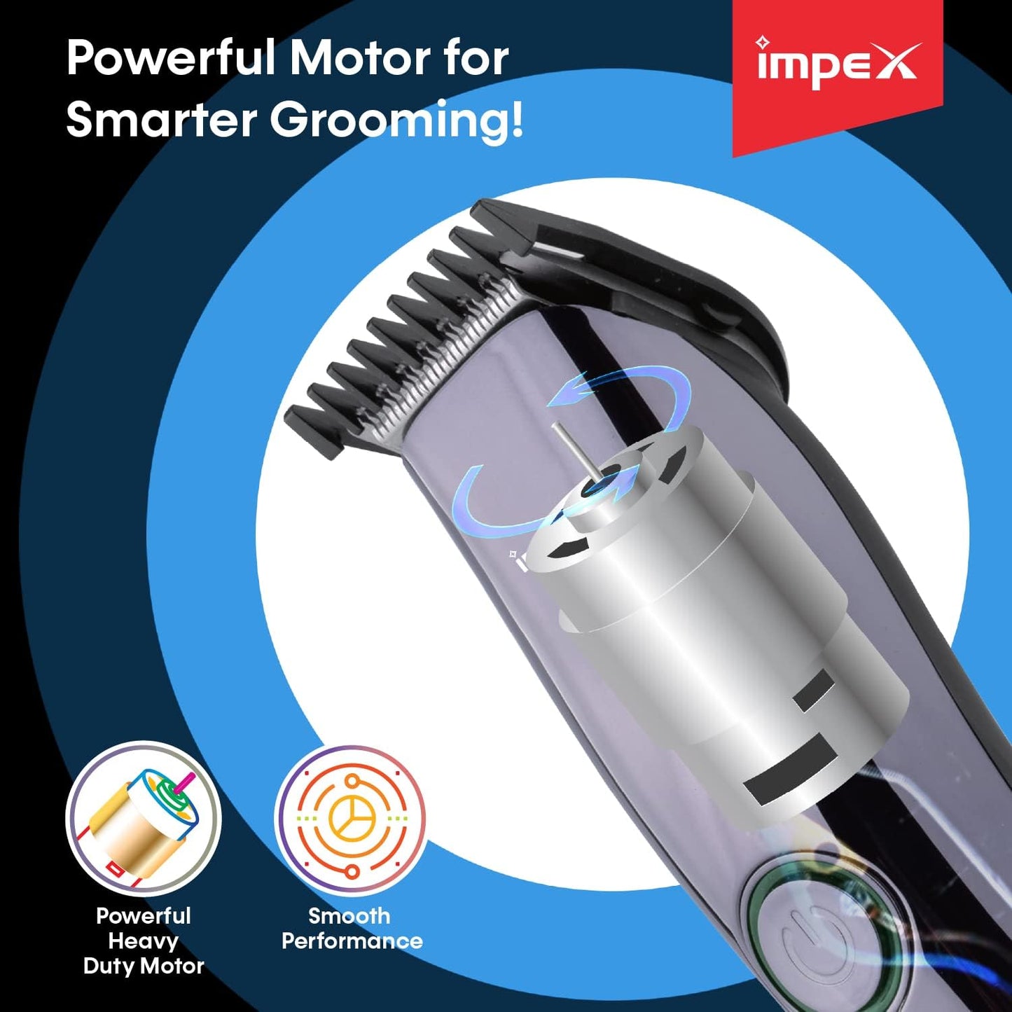 Impex rechargeable hair trimmer Black - IH c3