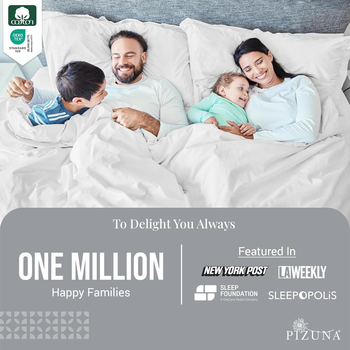 Pizuna Soft 600 Thread Count Cotton Full Flat Sheets White 1pc, 100% Long Staple Pure Cotton, Smooth Sateen Flat Sheet Bed fit Upto 16 inch Deep Pockets (100% Cotton Deep Flat Sheets Full)