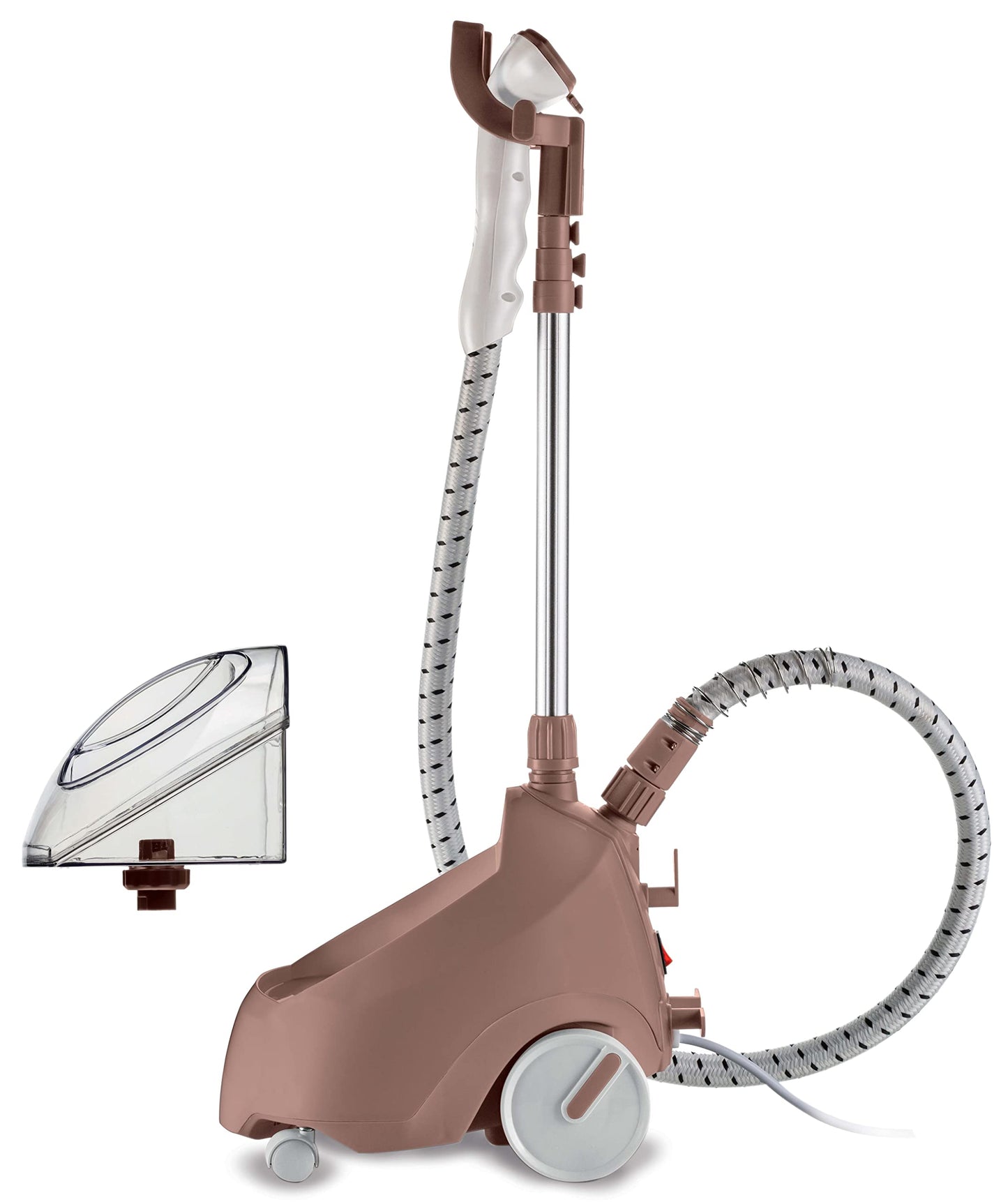 KENWOOD Garment Steamer 1500W with 2L Water Tank Capacity, Rotary Wheels, Folding Rack, Trouser Press, Glove GSP65.500BK Black
