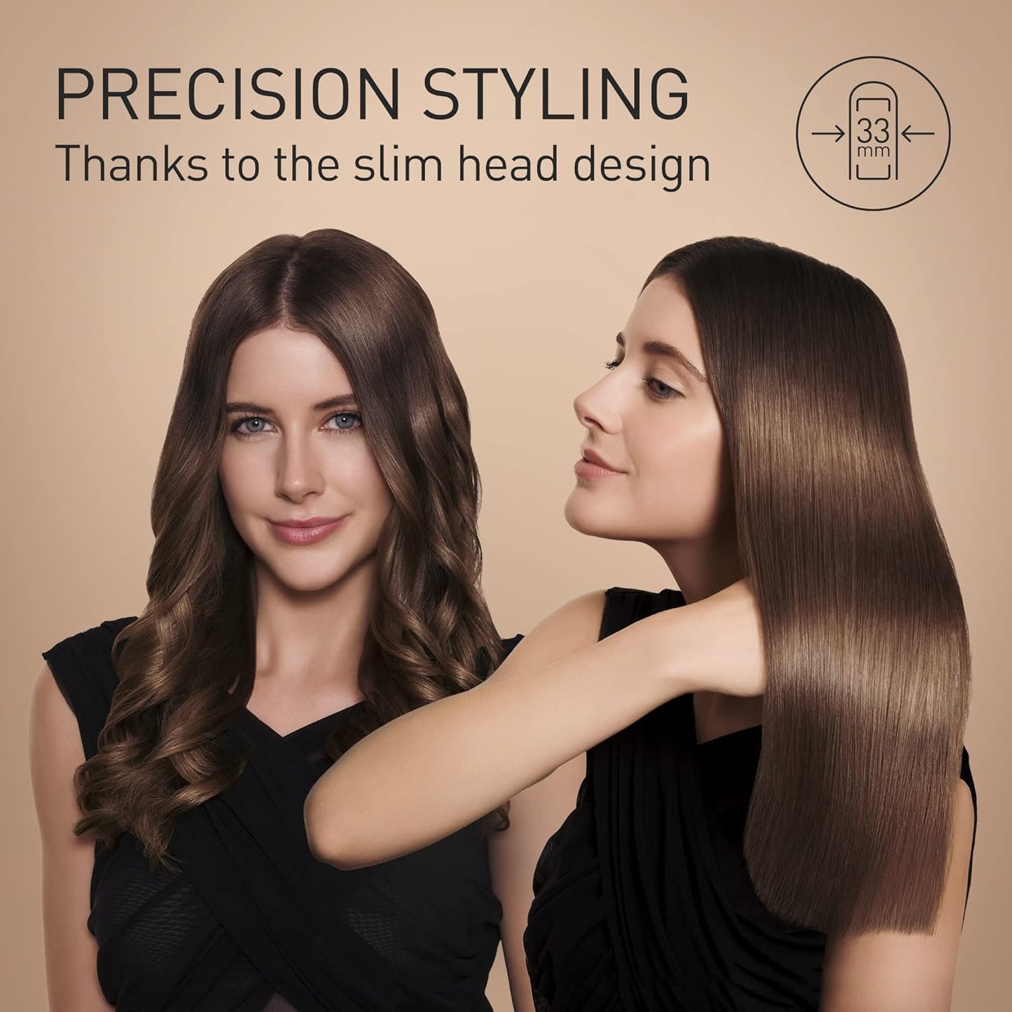 Panasonic EH-HS99 Nanoe Ceramic Hair Straightener for Improved Shine with Temperature Control (Black/Rose Gold)