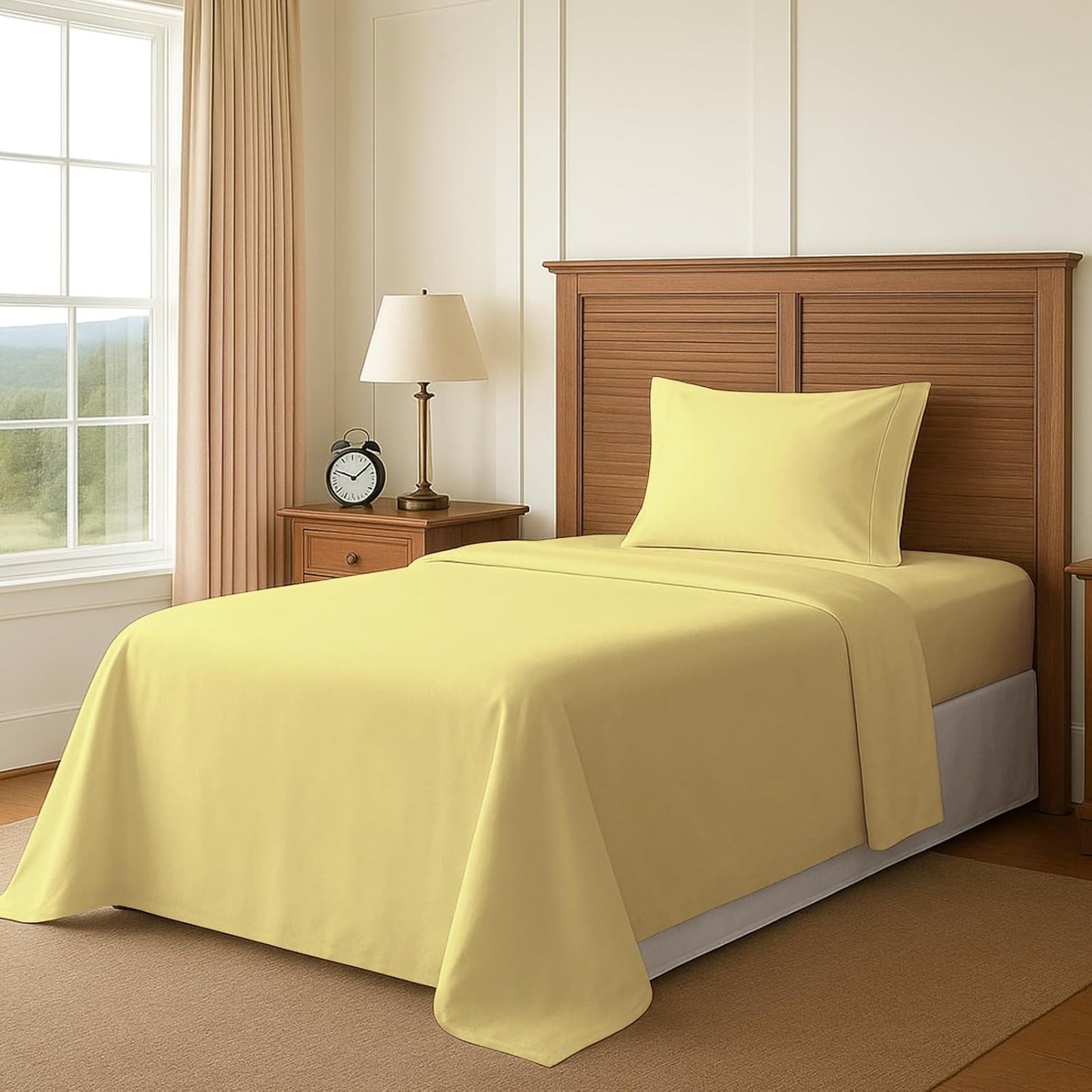 Pizuna Pure 100% Cotton Sheets Split King Size, 600 Thread Count Long Staple Cotton Crisp Sateen Sheets Split King with 15" Deep Pocket (Combed Black Cotton Sheets Split King)