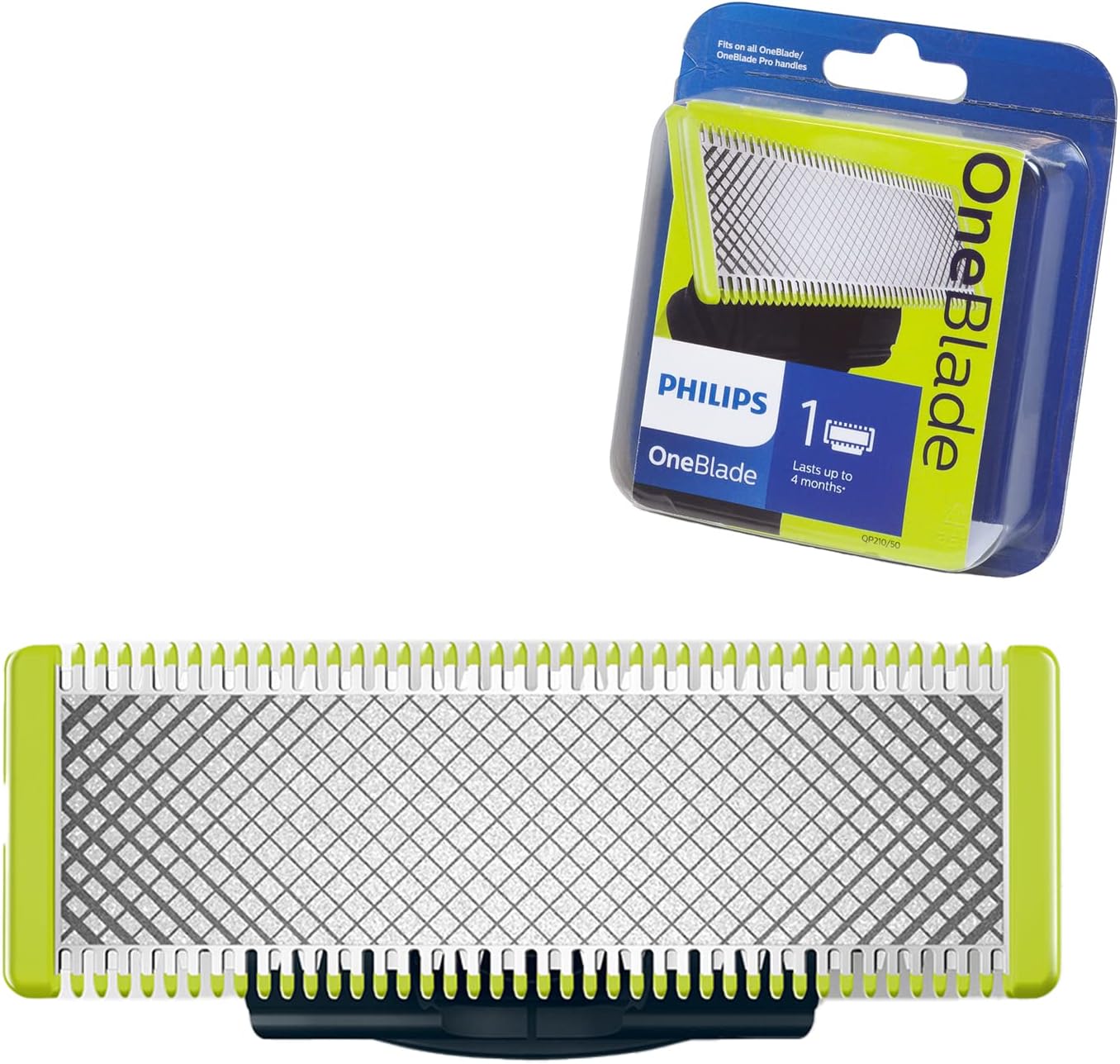 Philips Replacement Blade For Qp2520/Qp6505, Lime Green/Charcoal Grey - Qp220/51