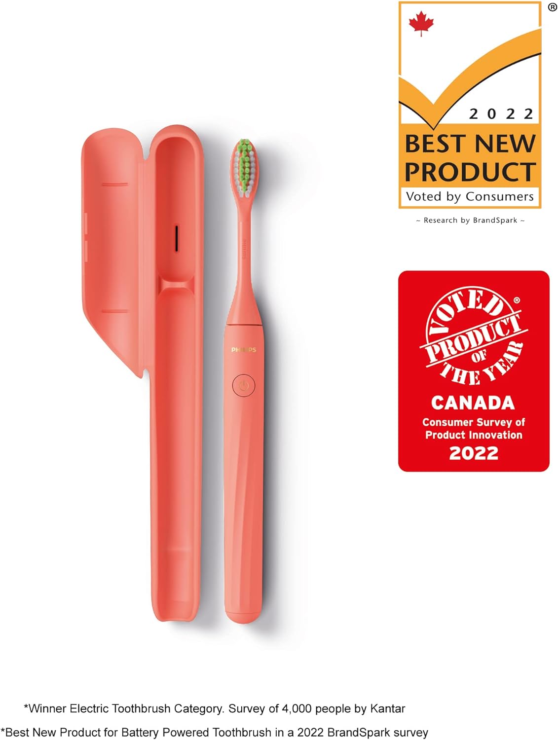 Philips One by Sonicare Battery Toothbrush, Mango Yellow, HY1100/02