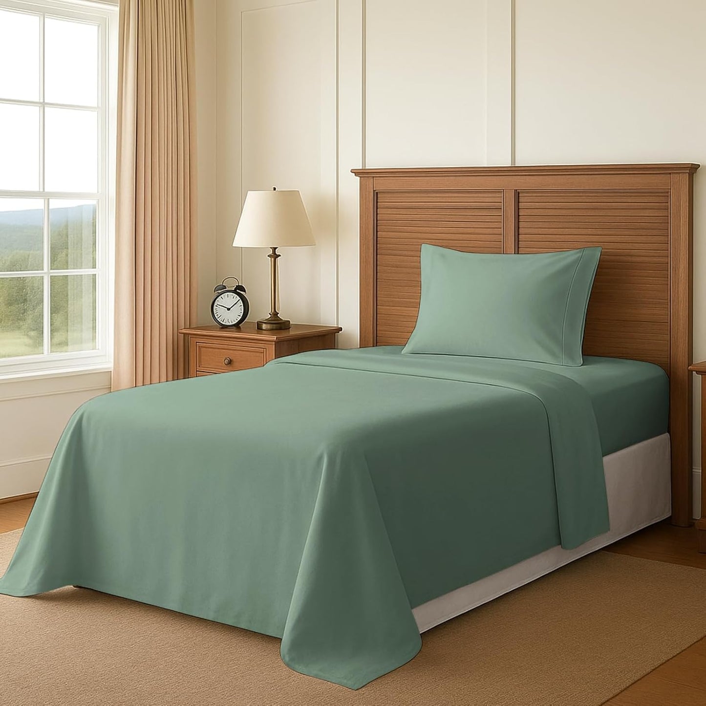 Pizuna Pure 100% Cotton Sheets Split King Size, 600 Thread Count Long Staple Cotton Crisp Sateen Sheets Split King with 15" Deep Pocket (Combed Black Cotton Sheets Split King)